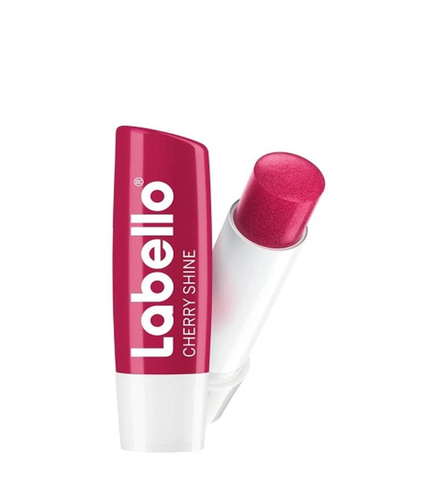 Labello Cherry Shine Lip Care Stick - 4.8g | Red Shimmer & Cherry Aroma | Mineral Oil-Free International Shipping - Buy Online on GoSupps.com