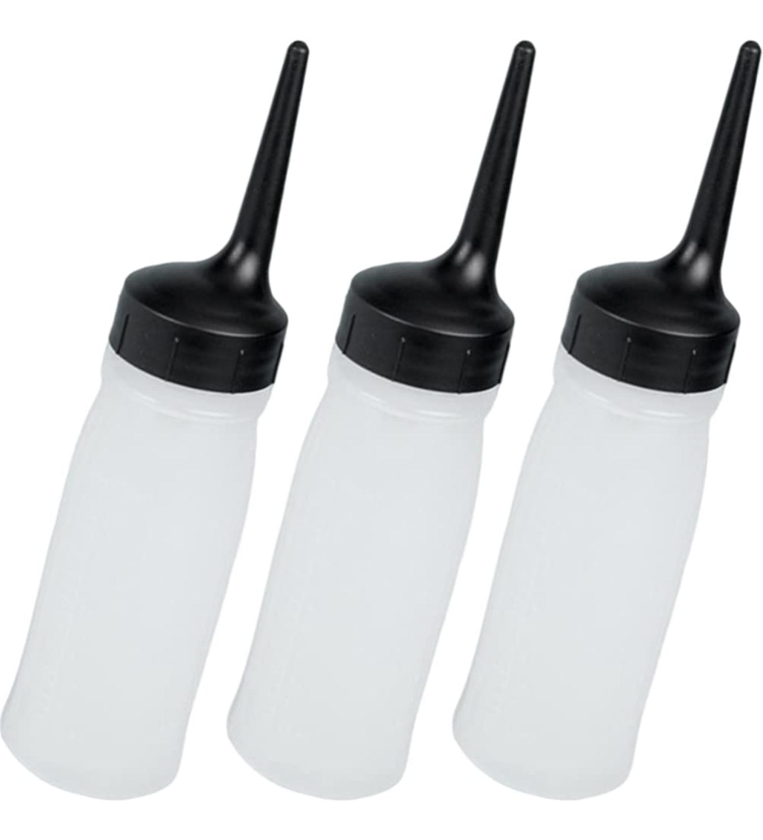 FRCOLOR 3pcs Hair Dye Applicator Bottles - Professional Dry Cleaning & Oil Squeeze Bottles for Salon Use (19x4.7cm - Buy Online on GoSupps.com