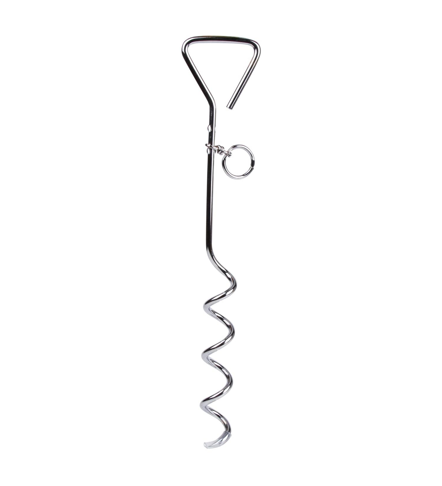 Dog Tie Out Cable with 18" Spiral Ground Stake Spike - Out for Outdoor Yard and Camping - Small to Medium Dogs (18" 45CM Stake 18" 45CM Stake) - Buy Online on GoSupps.com