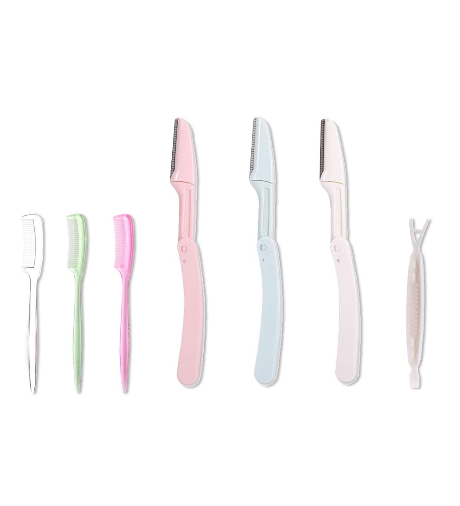 6 Pieces Ladies Face Razor Set - Eyebrow Shaper & Double Eyelid Fork for Men & Women - Buy Online on GoSupps.com
