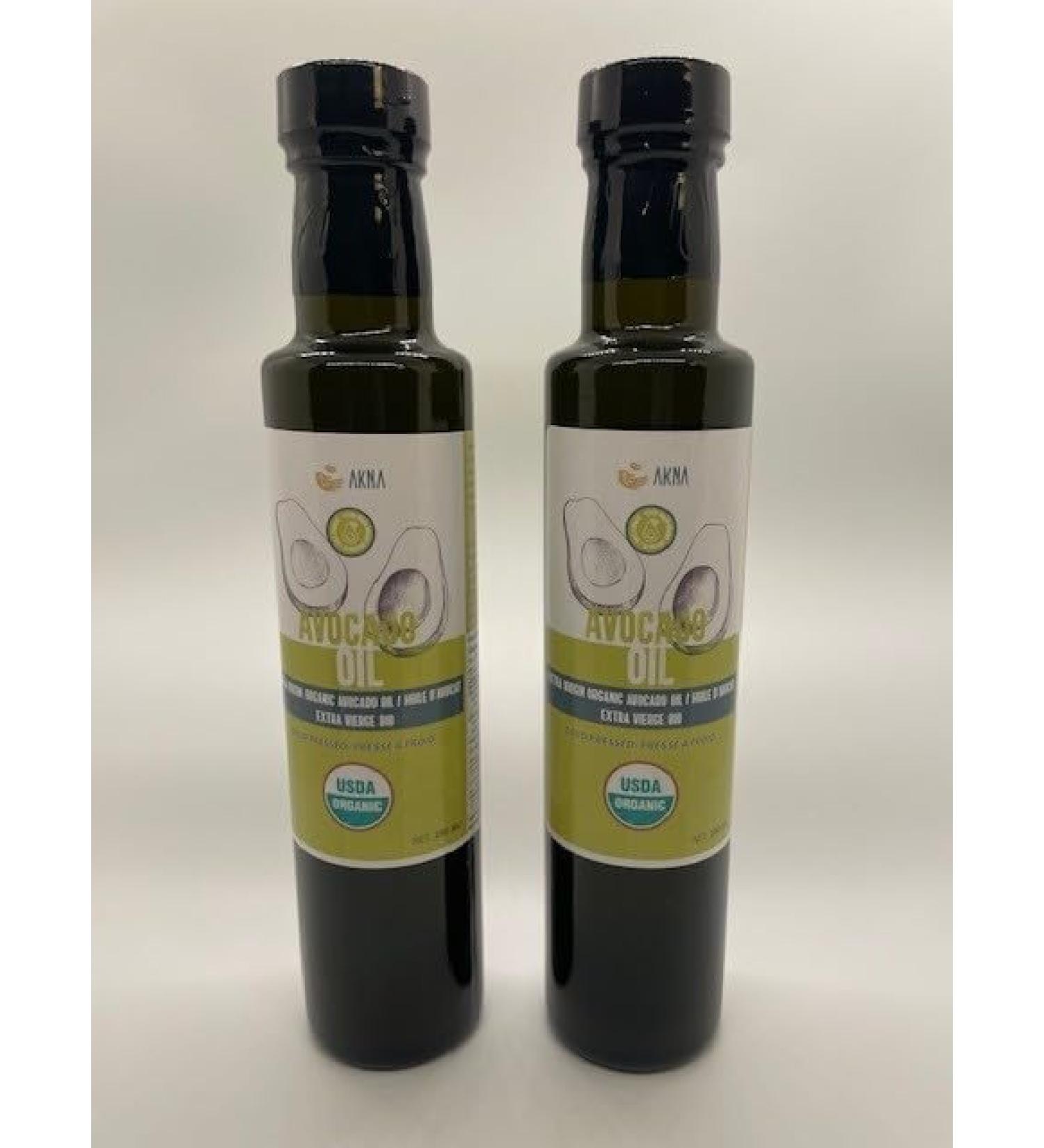 Organic Avocado Oil 2 Pack. Cold Pressed and Extra Virgin Avocado Oil. 2 x 250ml Bottles.