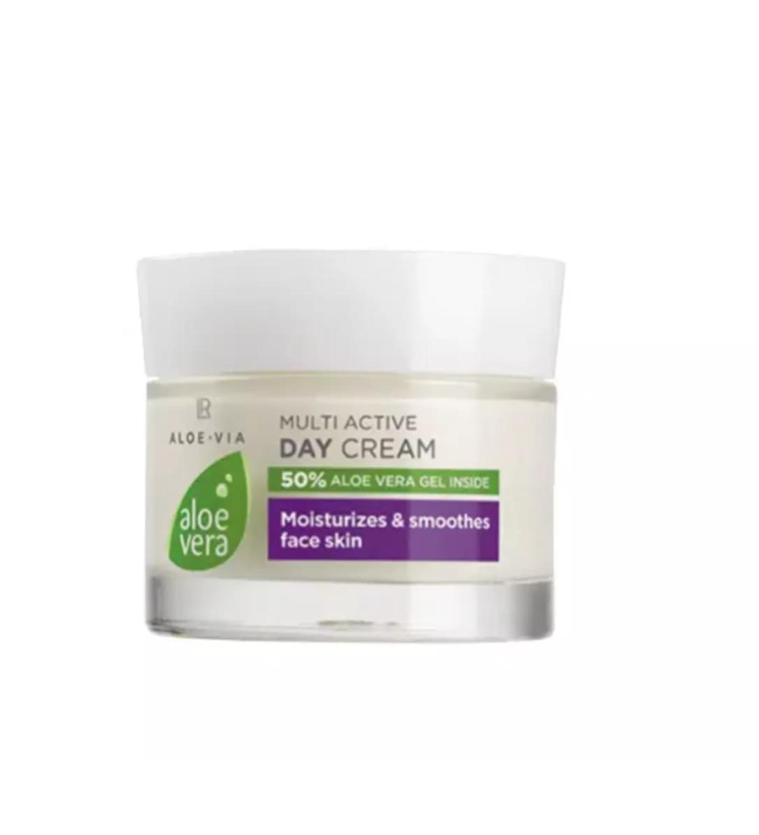 LR Health & Beauty Aloe-Via Aloe Vera Multi Active Day Face Cream Hydrating Smoothing Daily Moisturizer for Women & Men Aloe Vera Day Cream for Soft Skin 50 ml / 1.7 fl.oz