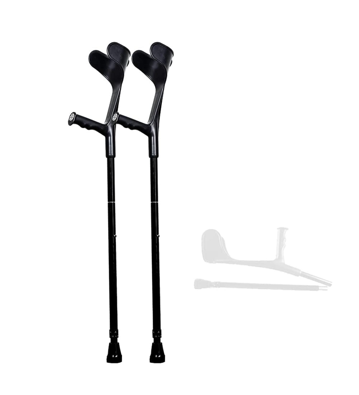 Forearm Crutches Silver/Black Ergonomic Adjustable Lightweight Folding Walking Crutches for The Adults/Young/Elder (Black) Independence - Buy Online on GoSupps.com