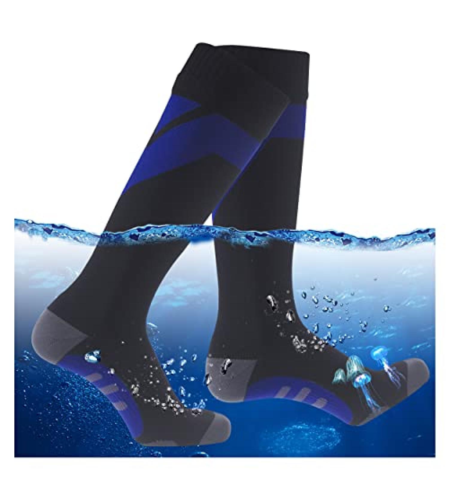 Randy Sun Waterproof Breathable Knee High Socks - Small Black/Blue/Gray - Ideal for Kayaking, Hunting, Fishing - Buy Online on GoSupps.com