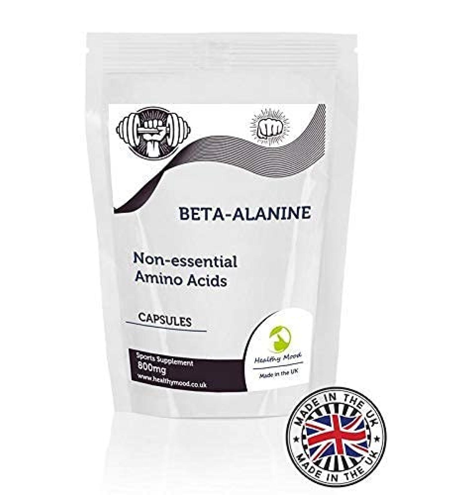 Buy Beta-Alanine 500 Capsules - Non-Essential Amino Acid Supplement for Enhanced Mood | International Shipping - Buy Online on GoSupps.com