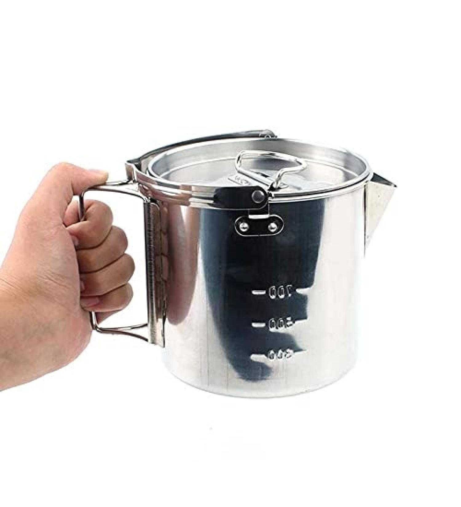 1.2L Outdoor Steel Kettle - Portable Coffee Pot Teapot for Camping Trips - Buy Online on GoSupps.com