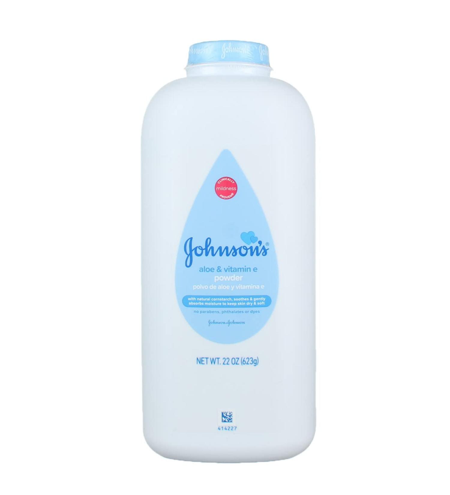 JOHNSON'S Pure Cornstarch Baby Powder with Aloe Vera & Vitamin E 22 oz - Buy Online on GoSupps.com