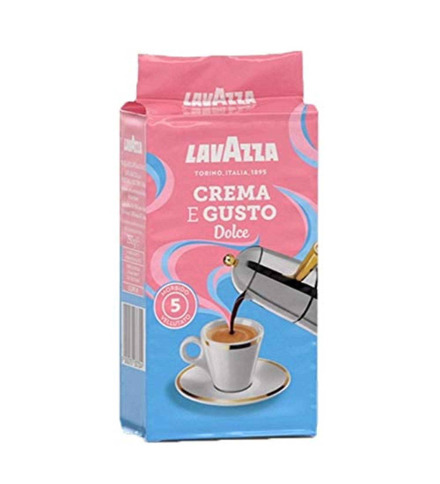 Ducomi Lavazza Cream and Smooth Taste - Ground Coffee for Moka Pots - Arabica and Robust - Smooth and velvety taste - Notes of dried fruit - Intensity 5 - Intense roast - 250g