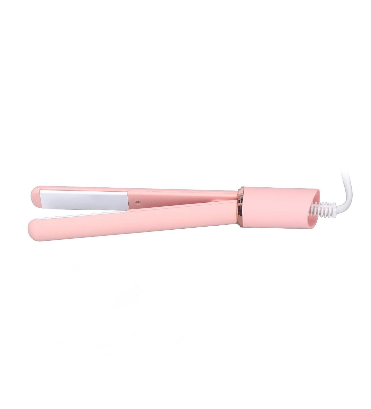 Buy Hair Straightener Flat Iron - 2 in 1 Mini Curling Iron for Travel | US Plug 110V | Smooth Pulling Technology - Buy Online on GoSupps.com