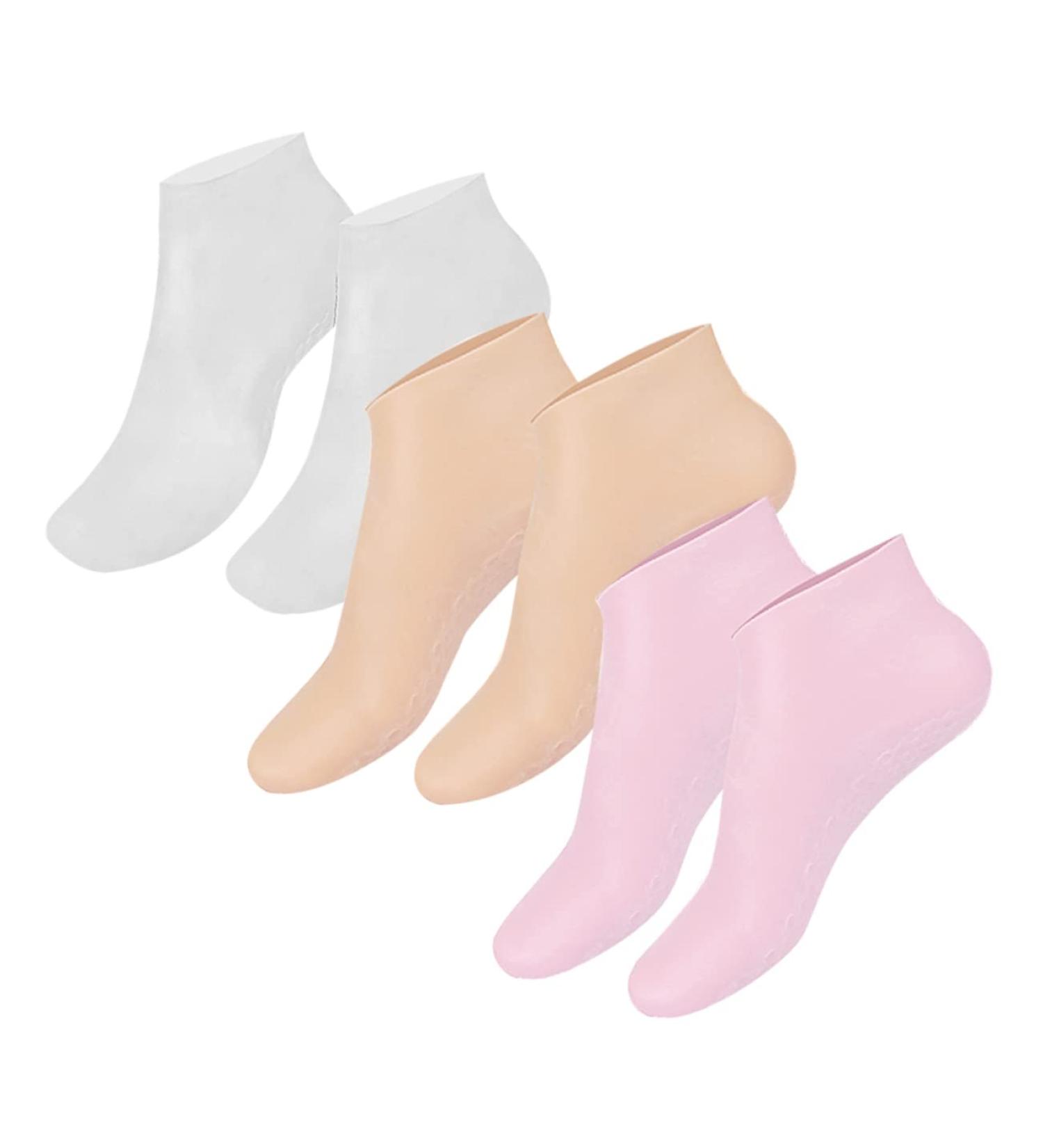 PLAFOPE 3 Pairs Moisturizing Socks Non Socks Foot Socks Spa Gel Socks Aloe Socks Lotion Socks Cracked Heel Repair Foot Care Spa Socks Foot Mask Heel Socks Sebs Feet Miss - Buy Online on GoSupps.com