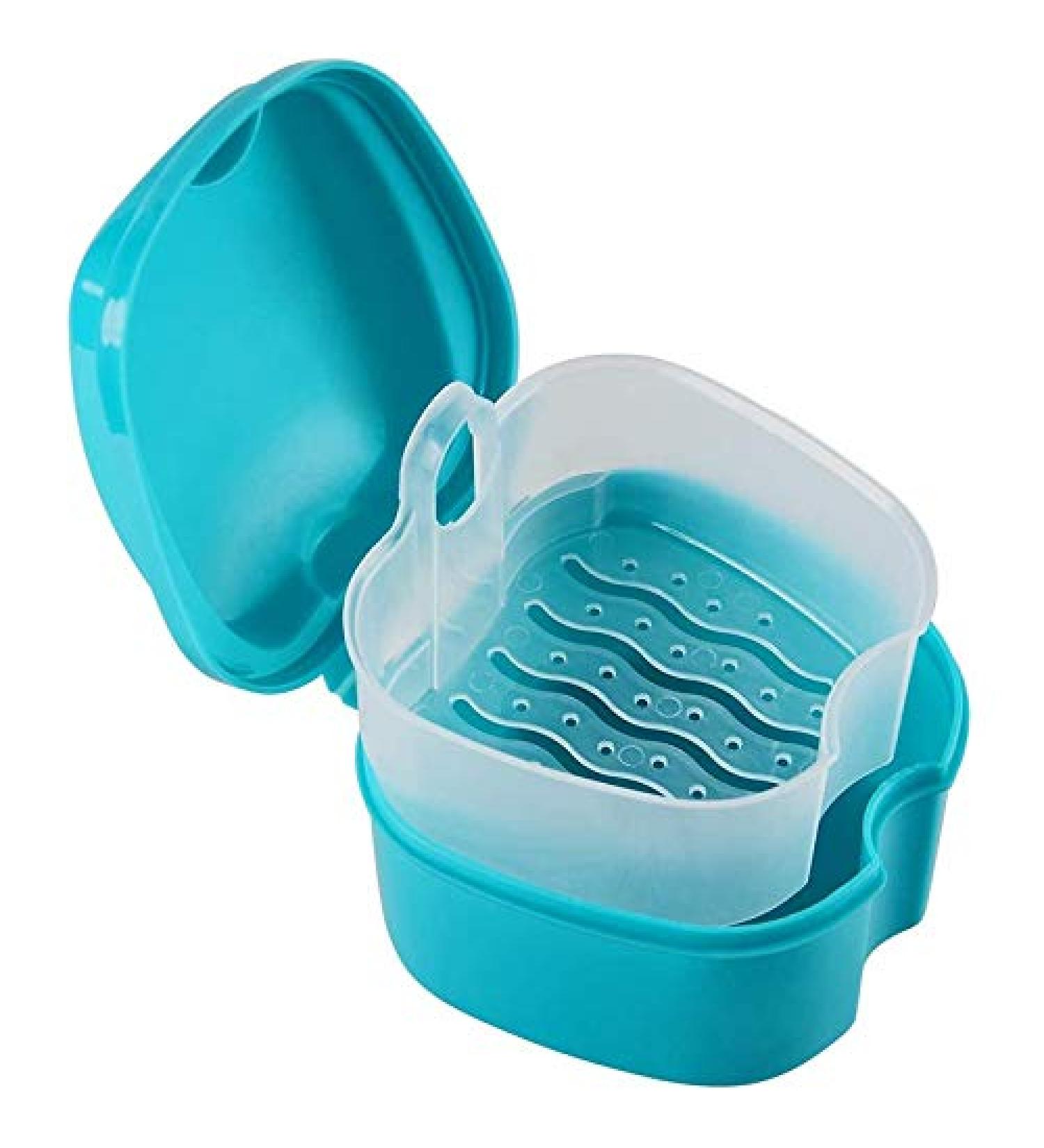 Proses Suitcase: Prosthesis Cups & Bath Box Storage for False Teeth - Travel-Friendly Blue Container with Sieve - Buy Online on GoSupps.com
