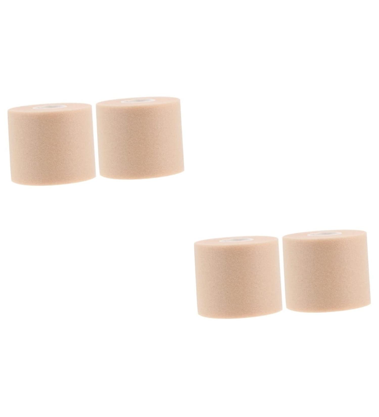 Hemoton 4 Rolls Sports Bandage Exercise Handles Soccer Tape Football Wristbands Pre Wrap - Skin Color - 6.5x6.5x6cm - Foam Underwrap Tape for Hair & Athletic Use - Fitness Skin Film - Buy Online on GoSupps.com