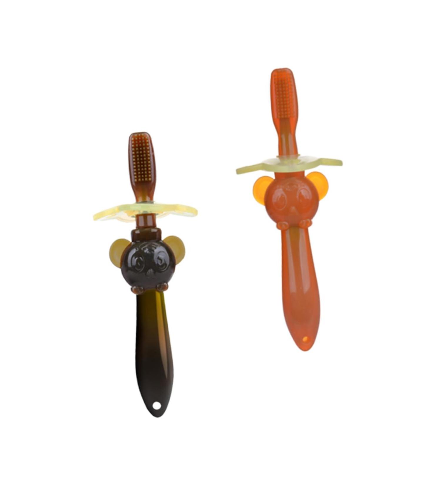 Collbath 2-in-1 Baby Training Finger Toothbrush - Silicone Oral Care for Infants | First Baby Toothbrush with Lid - Buy Online on GoSupps.com