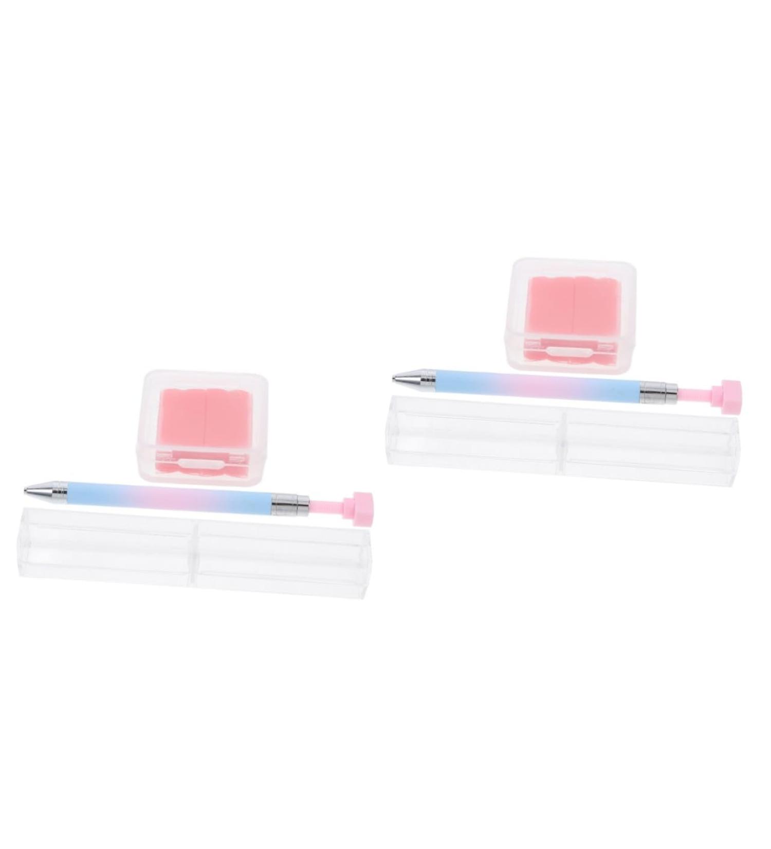 Healeved 2 Sets Nail Art Drill Pen Finger Nails Beads Rhinestone Picker Gems Manicure Tools Nail Polish Pens Striping Liner Brush Refillable Wax Pen Rhinestones Picking Pen Manicure Pen Abs - Buy Online on GoSupps.com