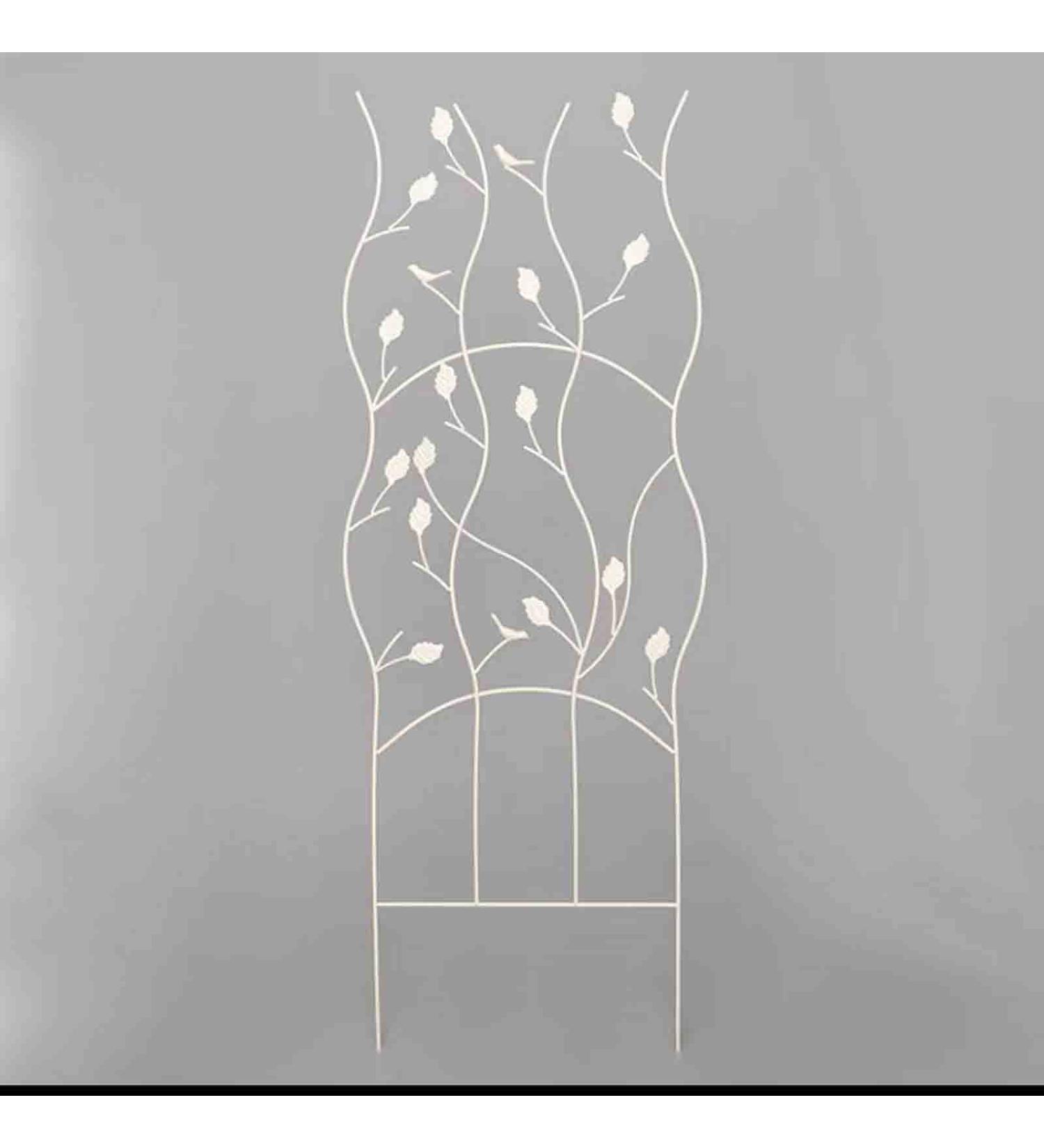 Wrought Iron Spiral Bird Screen Climbing Rattan Frame Clematis Flower Frame Gardening Bracket Courtyard Garden Decoration (White) (White) - Buy Online on GoSupps.com