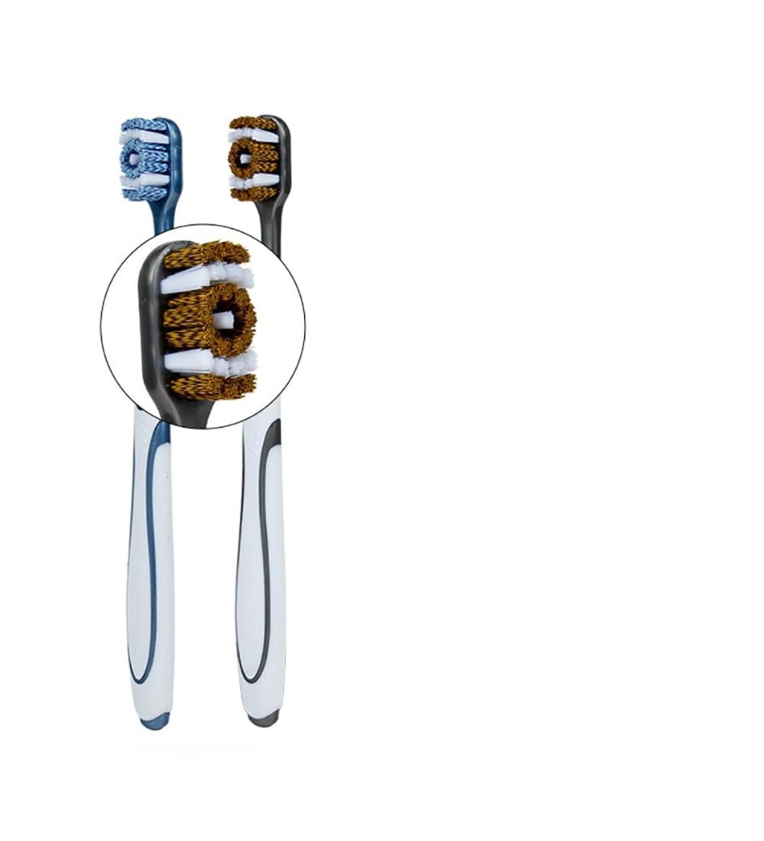 Toothbrush with spiral bristles soft medium -hard bristles manual oral care for thorough cleaning health and fresh breath (color: 4 pieces of medium hair) 4 x medium hair