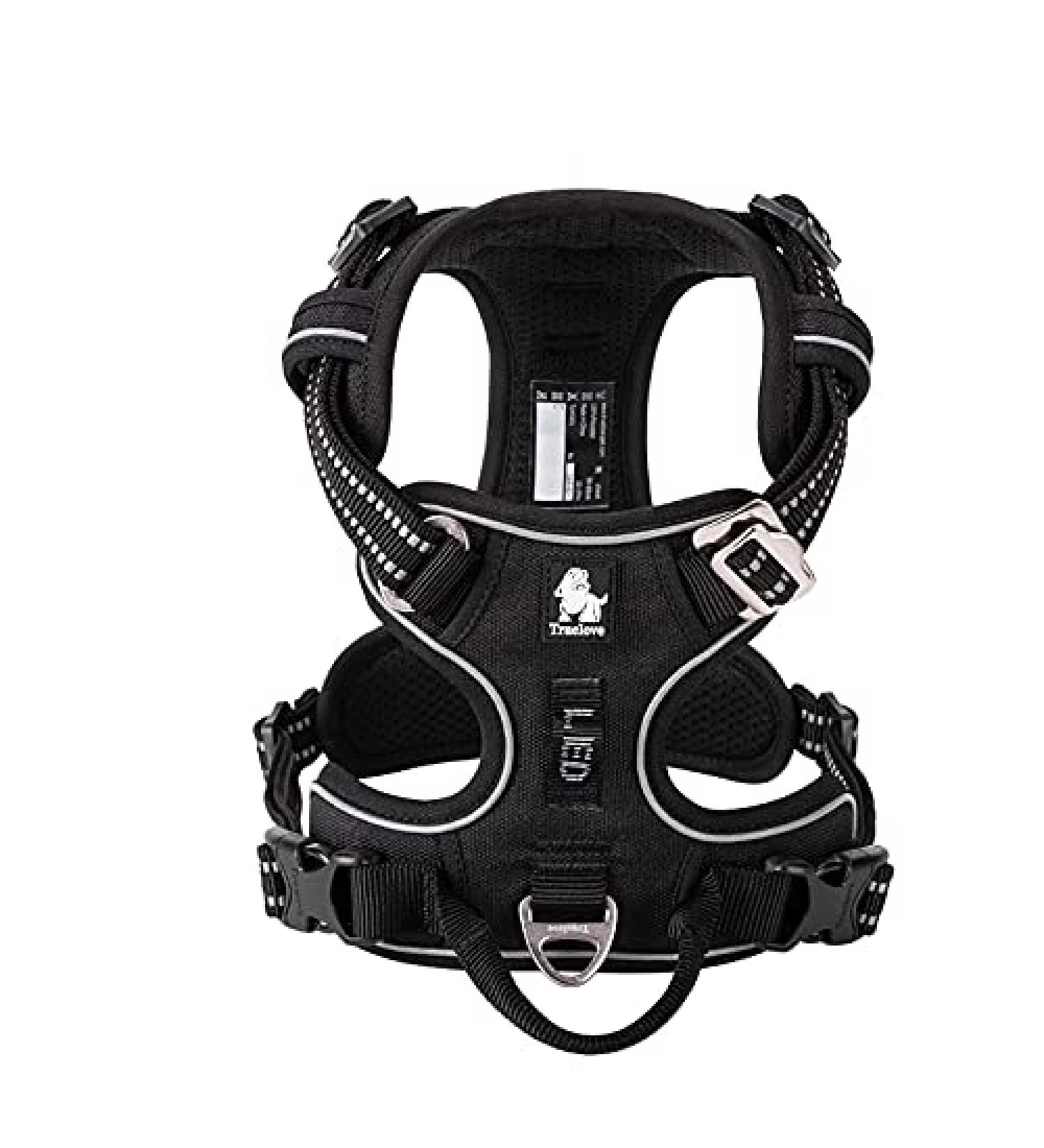 Truelove No Pull Dog Harness | Reflective & Adjustable Soft Padded Pet Vest | TLH56512 S Black - Best for Safe & Comfortable Walks - Buy Online on GoSupps.com