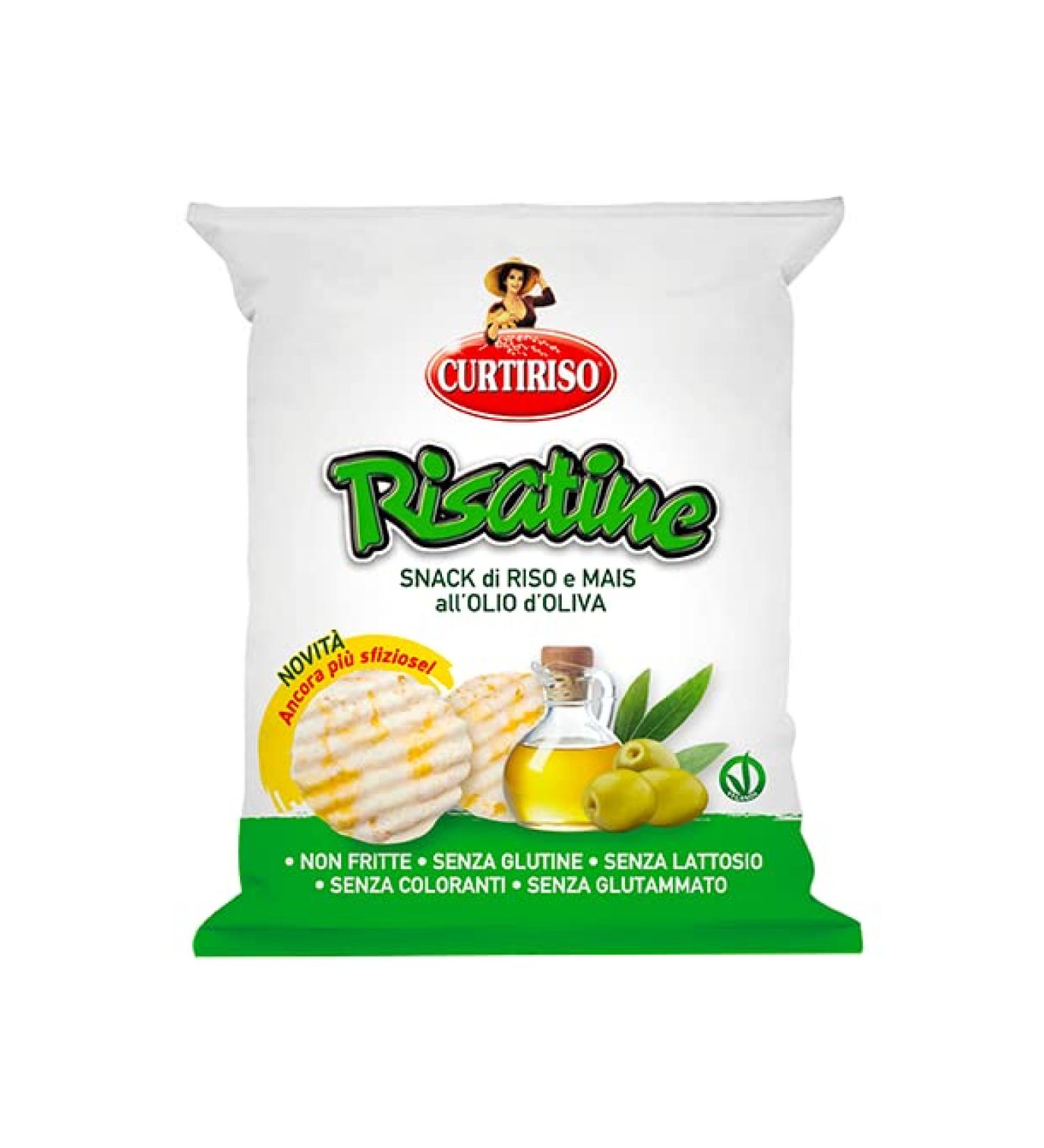 Curtiriso Risatine Rice and corn snacks in olive oil Salty snack 30 g - Buy Online on GoSupps.com