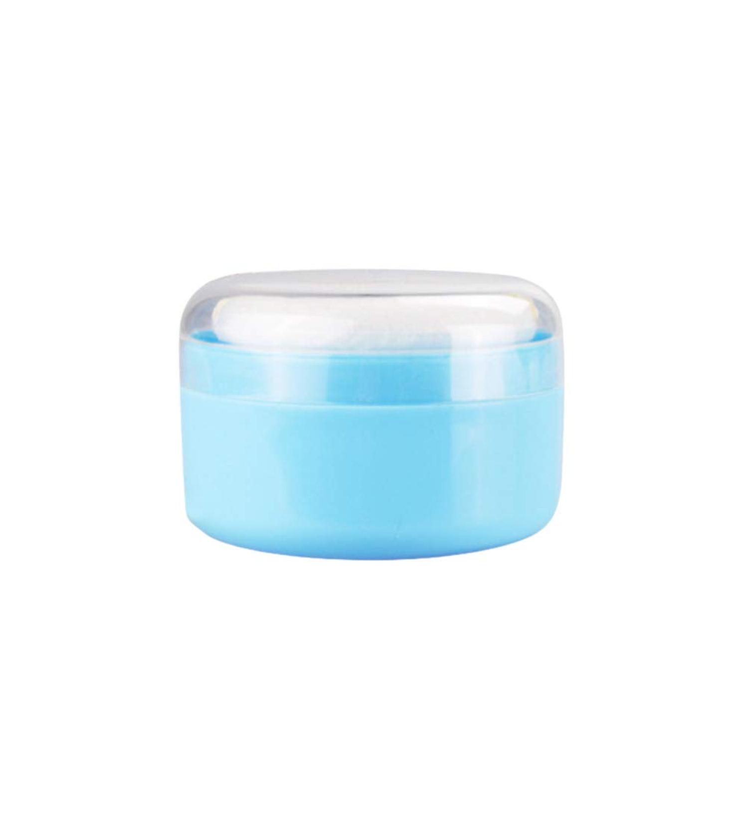 Heallily Baby Powder Puff Box with Powder Puff - Sky Blue | Baby Care Face/Body Powder Container for Home & Travel Use - Buy Online on GoSupps.com