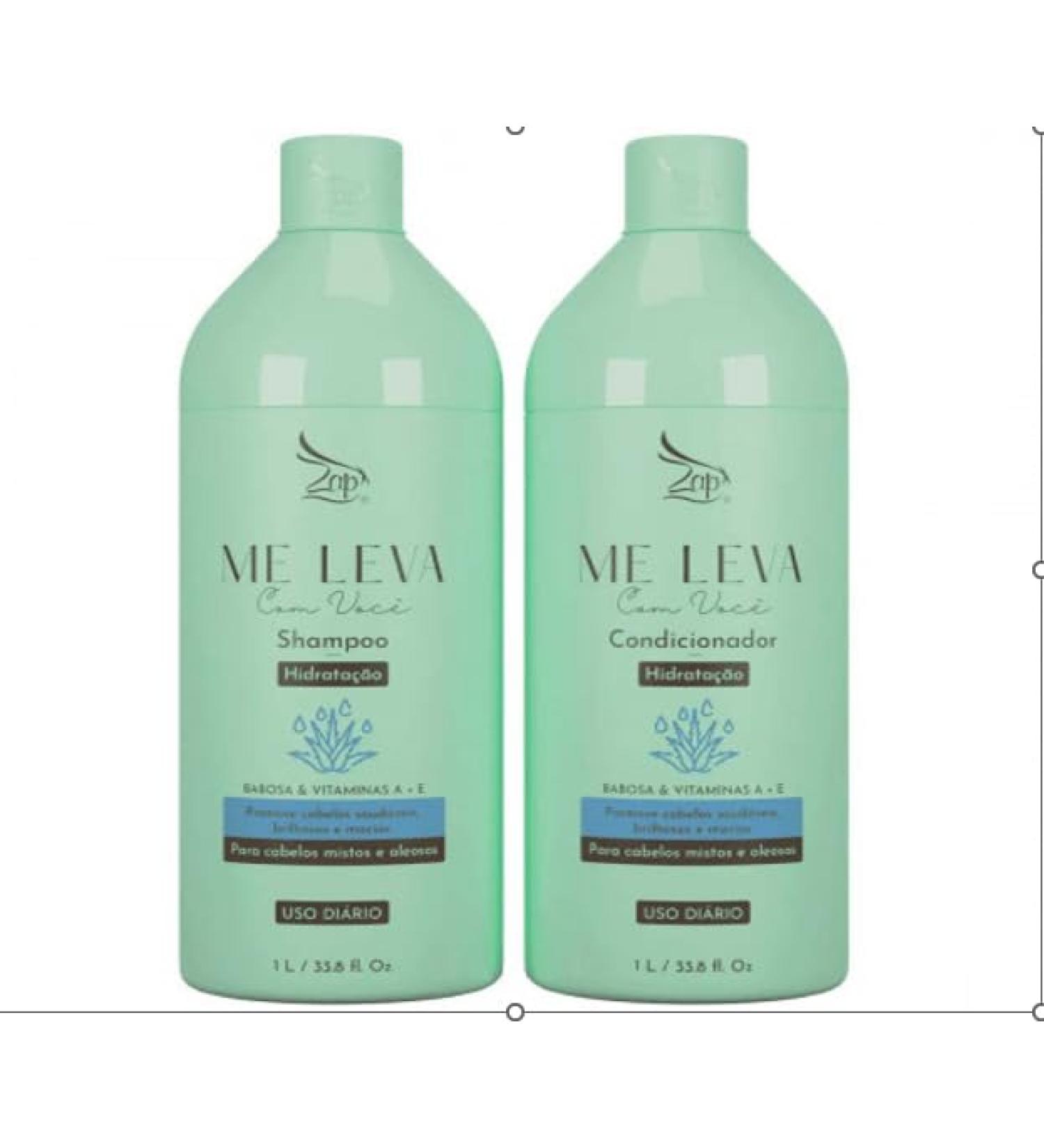 G n rique Zap Me Leva Com Voc Beauty Moisturizing with Aloe Vera and Vitamins - 2x1L