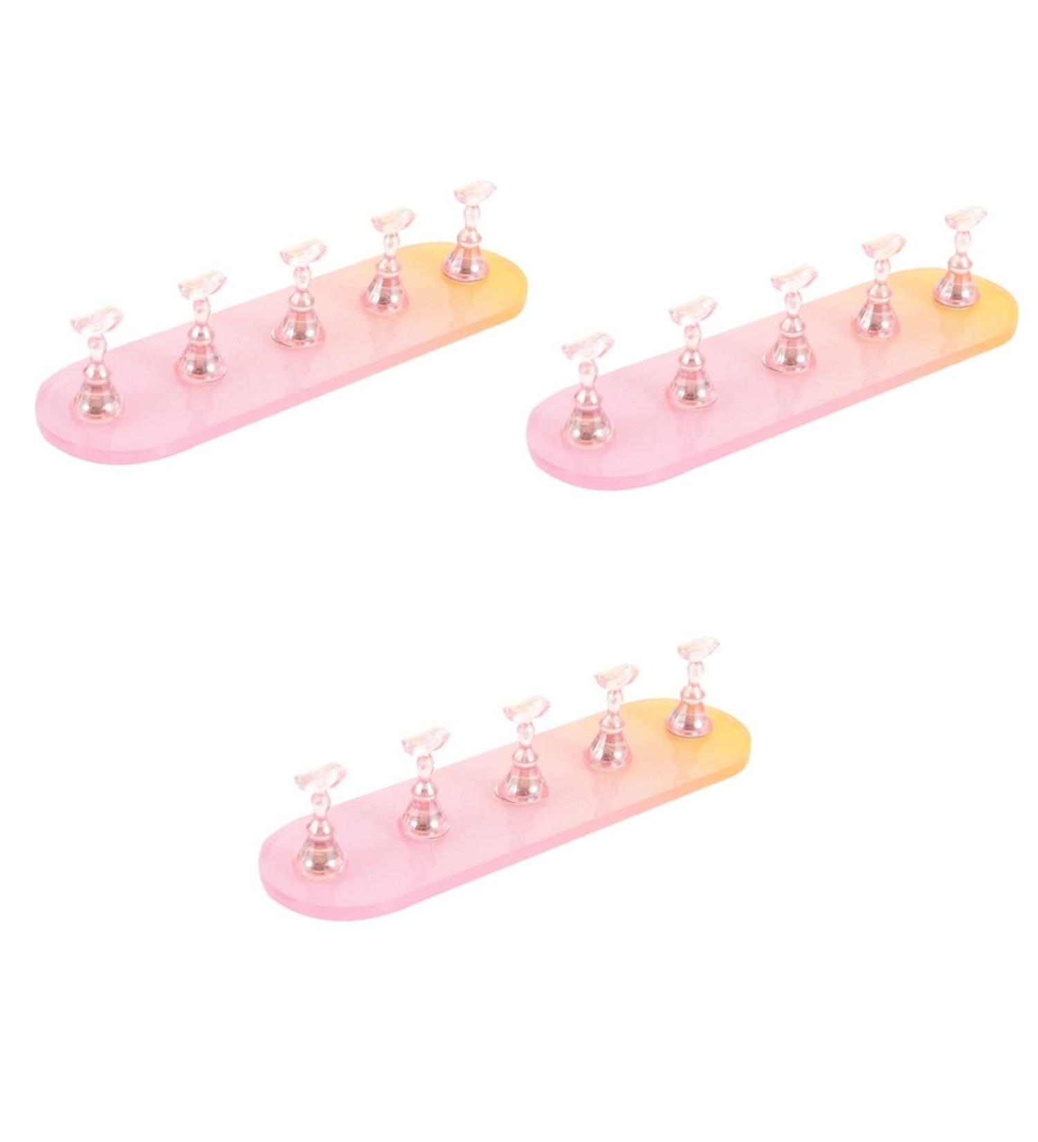 FRCOLOR 3 Sets Nail Practice Holder Nail Stands for Nail Painting Diy Display Stands for False Nail Tip Practice Nail Display Ear Piercing Kit Plastic Storage Box Manicure - Buy Online on GoSupps.com