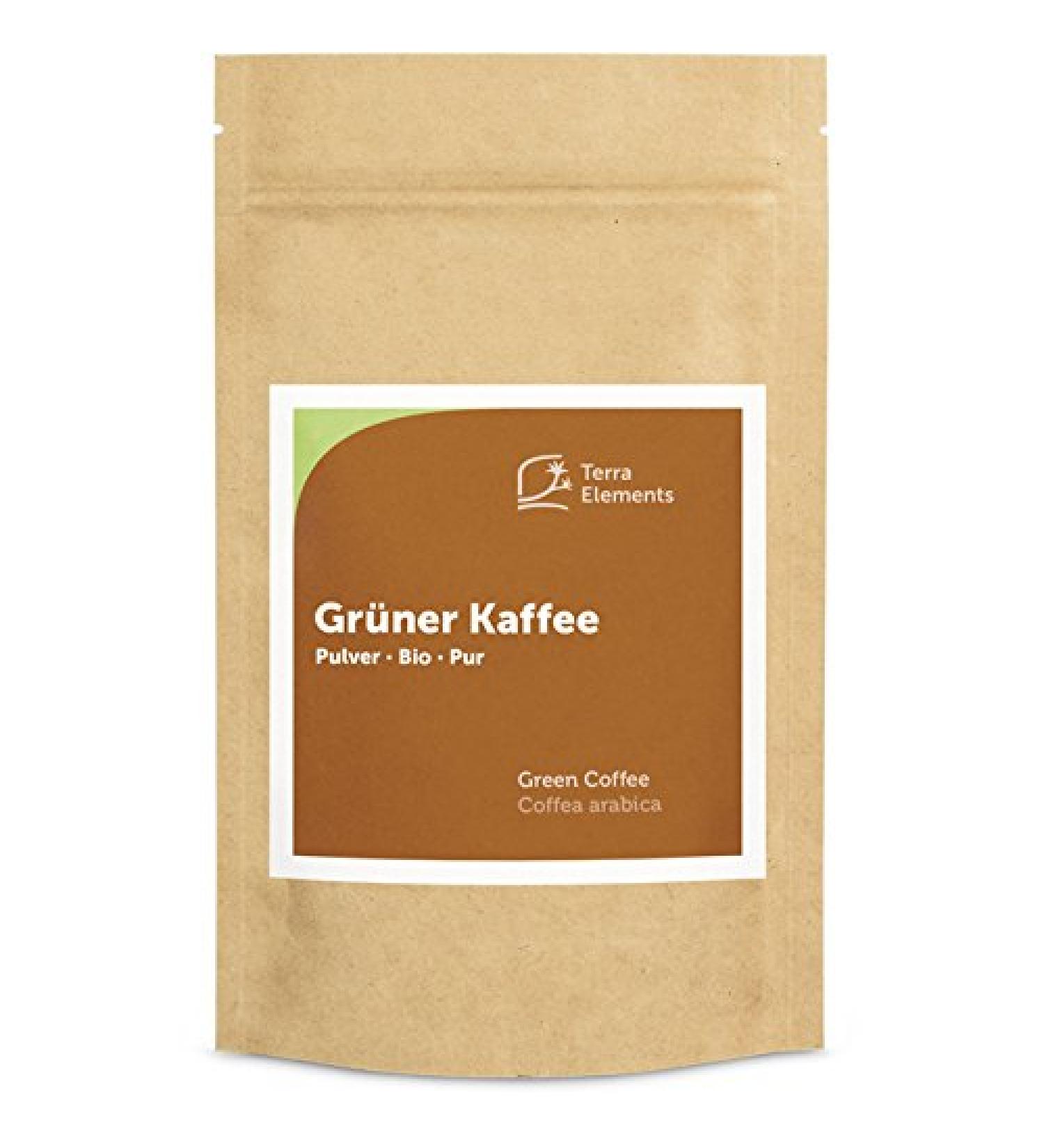 Terra Elements Organic Green Coffee Powder 200g | 100% Pure Coffea Arabica | Vegan & Raw Food | International Shipping - Buy Online on GoSupps.com