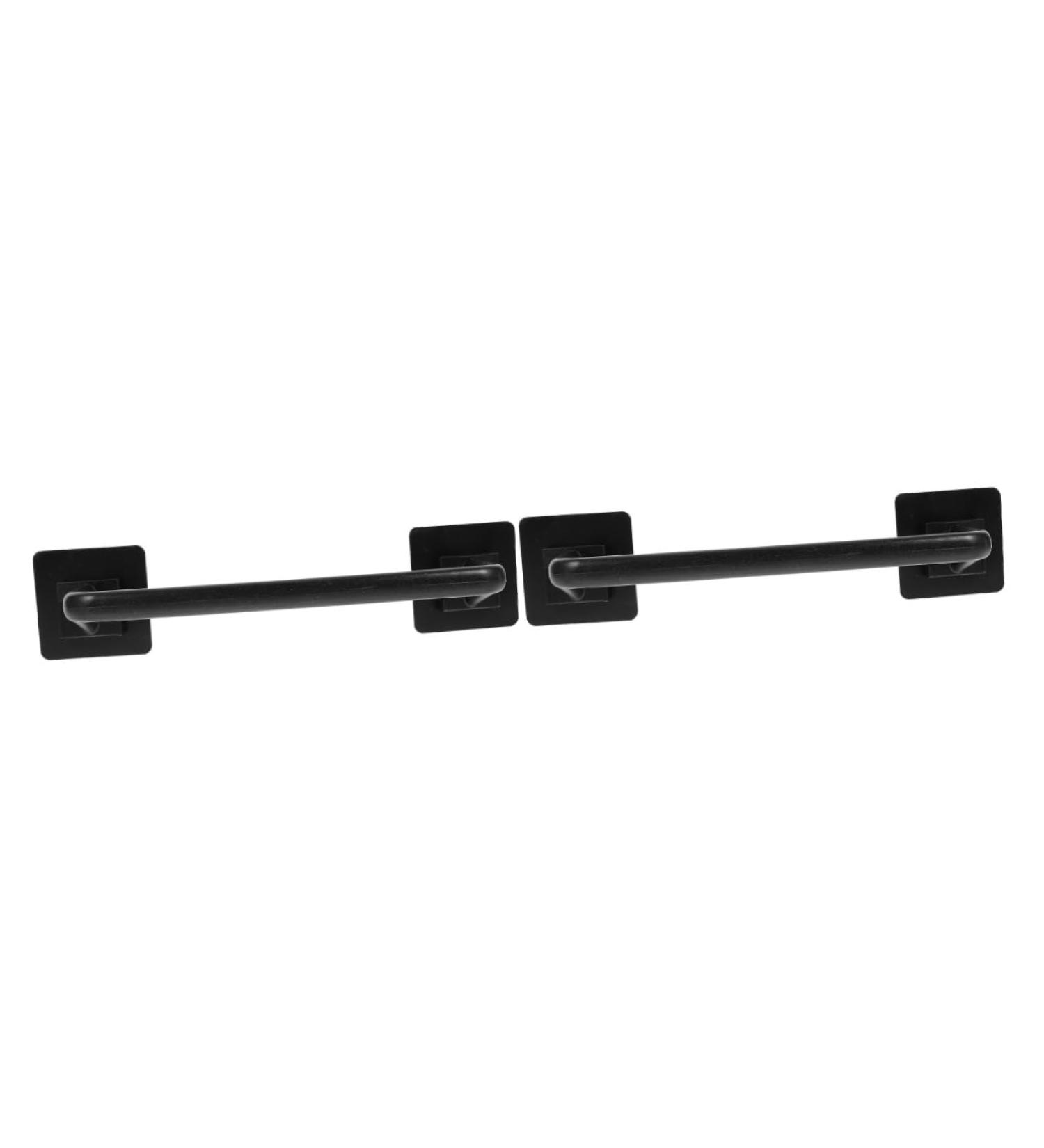 Alipis 2pcs Storage Rack Stainless Steel Wall Shelf Wall Mount Tower Holder Wall-Mounted Towel Bar Rag Rack Blackx2pcs 30.5X7X7CMx2pcs - Buy Online on GoSupps.com