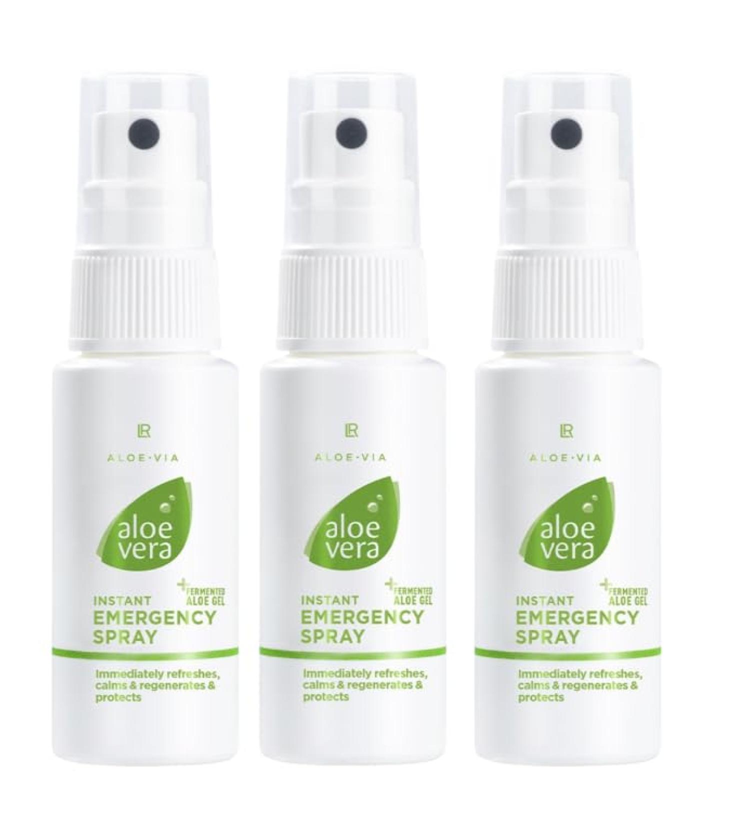 LR Health&Beauty Aloe-Via Aloe Vera Instant Emergency Body Lightweight Spray Travel Size 30 mlWomen Men Mini Size Set of 3
