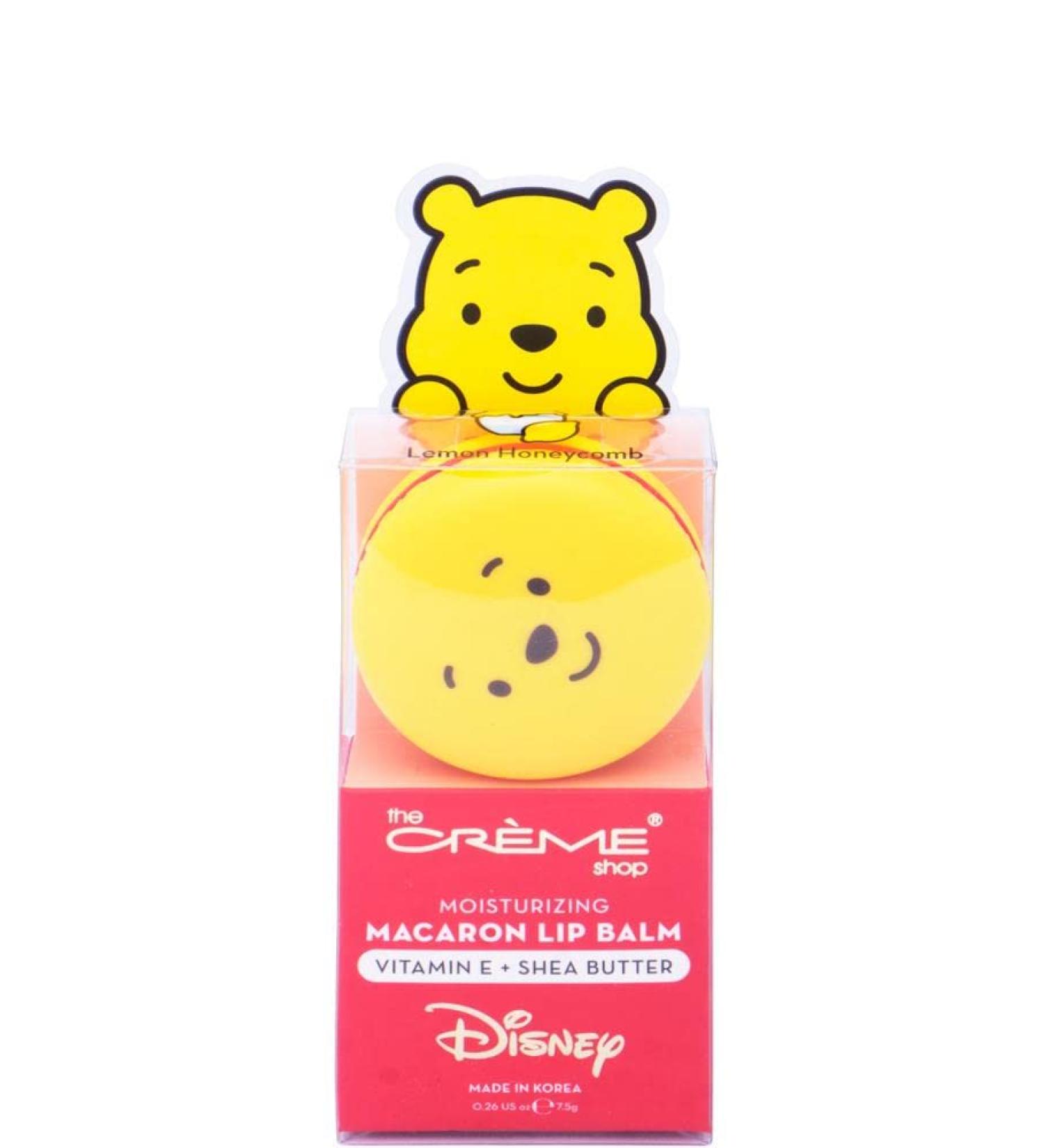 The Cr me Shop x Disney Macaron Lip Balm Winnie The Pooh Lemon Honeycomb Cr me Korean Scented Pocket Portable Vitamin E Shea Butter (Winnie The Pooh (Lemon Honeycomb))