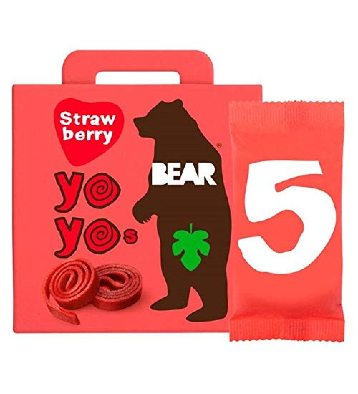 BEAR Bear Porter Yoyos Strawberry Multipack 5 x 20 g - Pack of 2