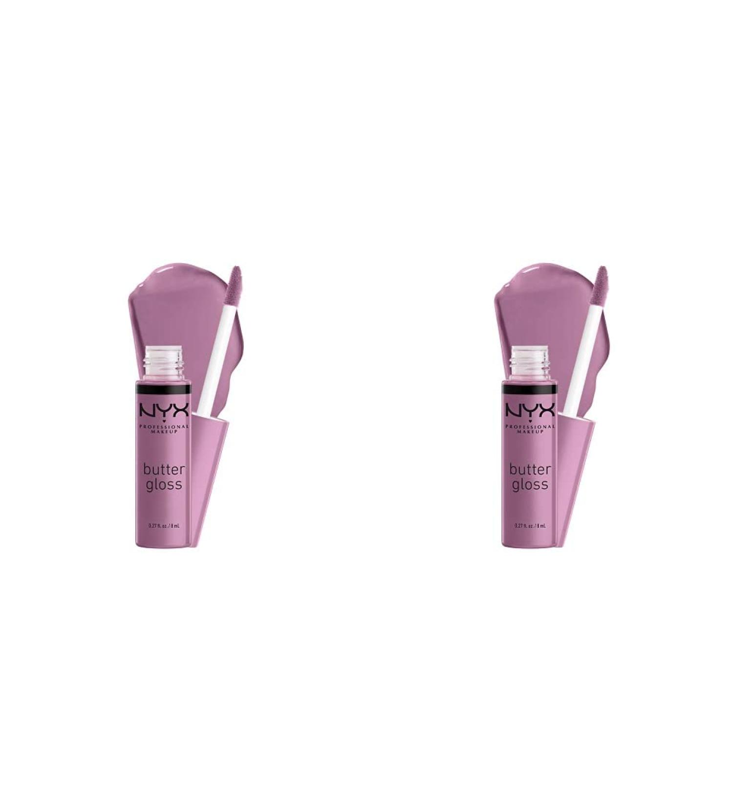 Nyx Butter Gloss Marshmallow (Muted Lilac) - Pack of 2 | Non-Sticky Lip Gloss - Buy Online on GoSupps.com