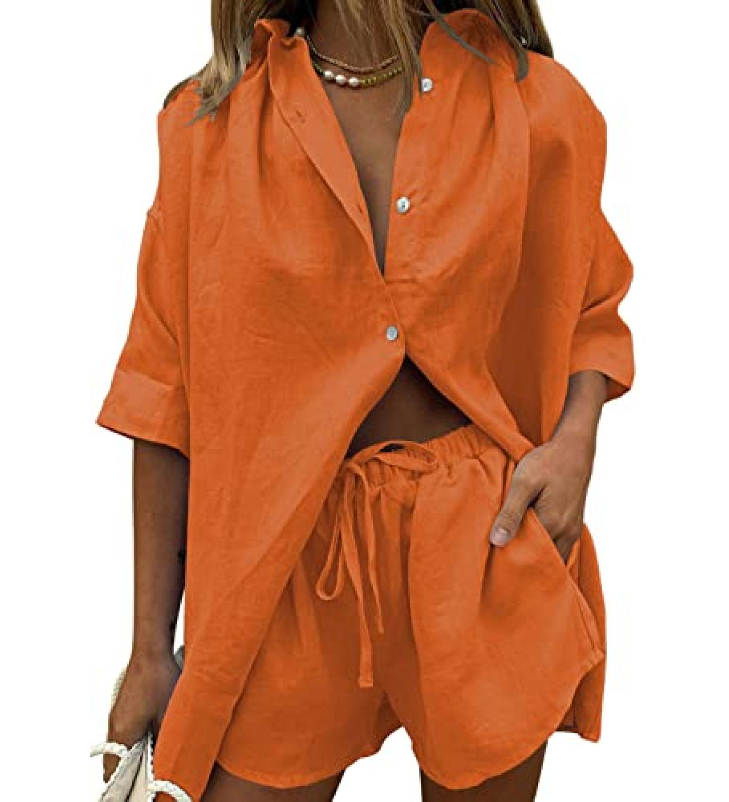 HAPCOPE Women's 2 Piece Casual Tracksuit Outfit Set X-Large 02orange - Buy Online on GoSupps.com