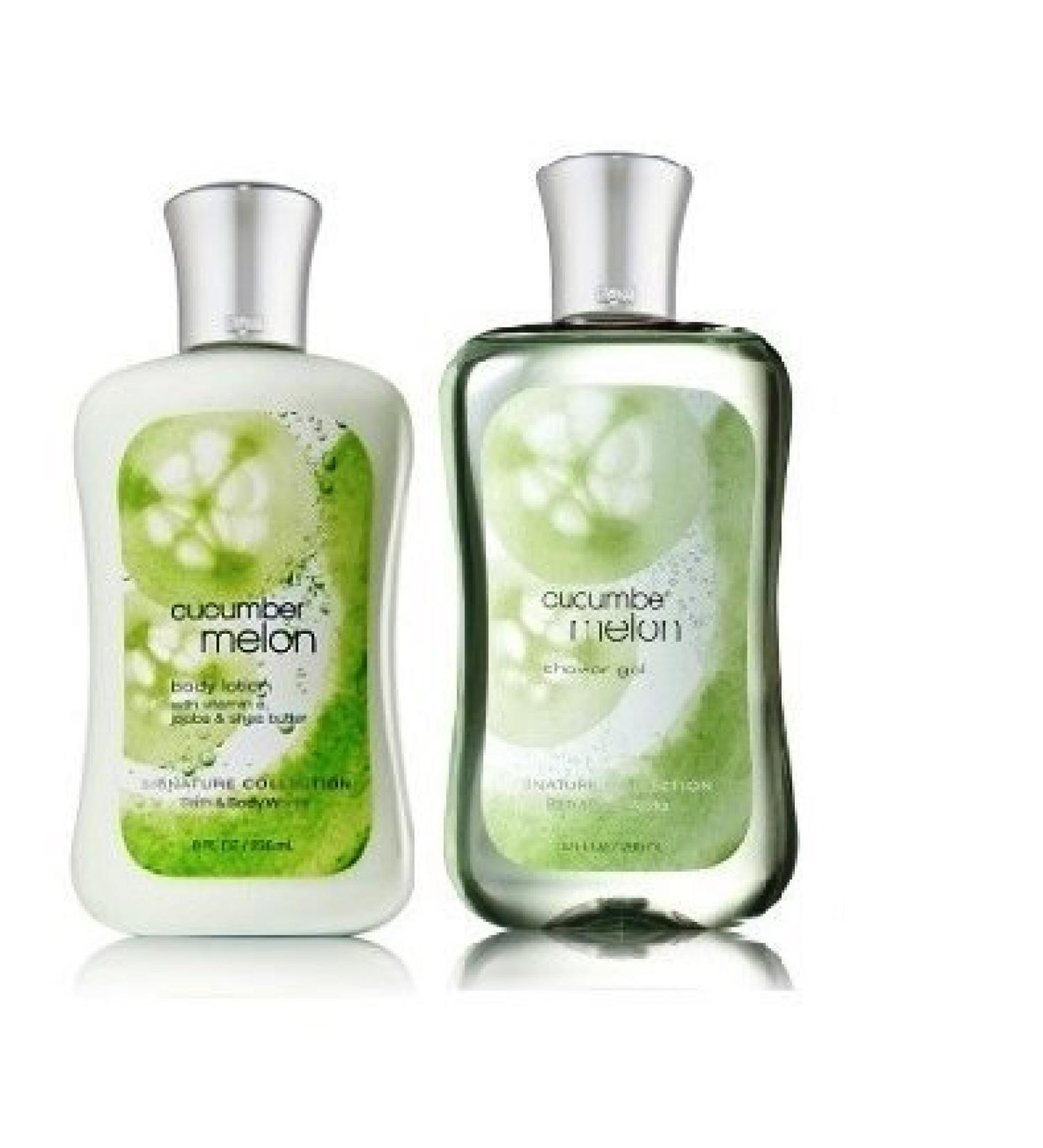 Bath & Body Works Signature Collection Cucumber Melon Gift Set Shower Gel & Body Lotion. Lot of 2