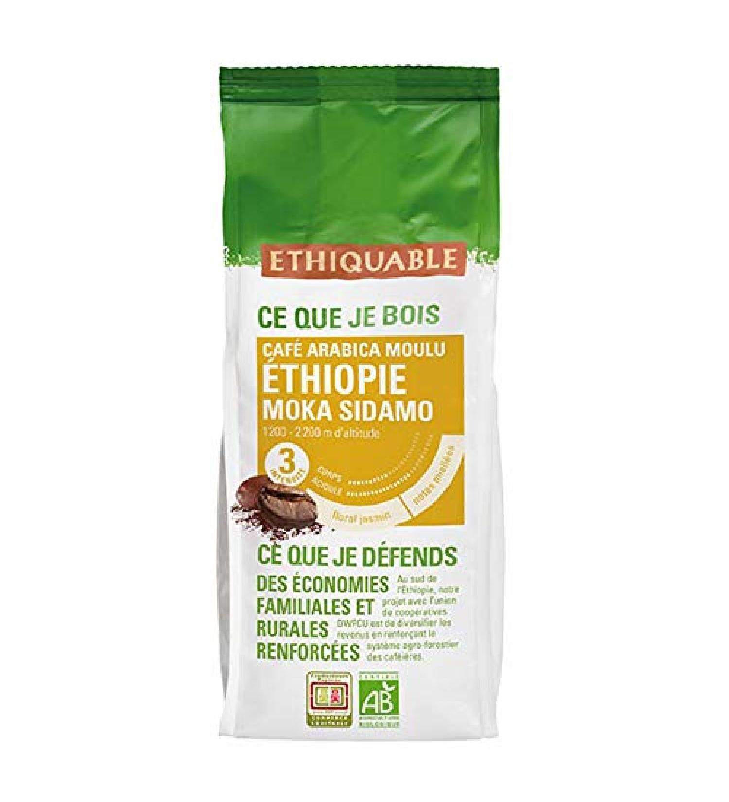 Ethiquable - Ethiopian Moka Ground Coffee 250G - Sold per unit - Buy Online on GoSupps.com