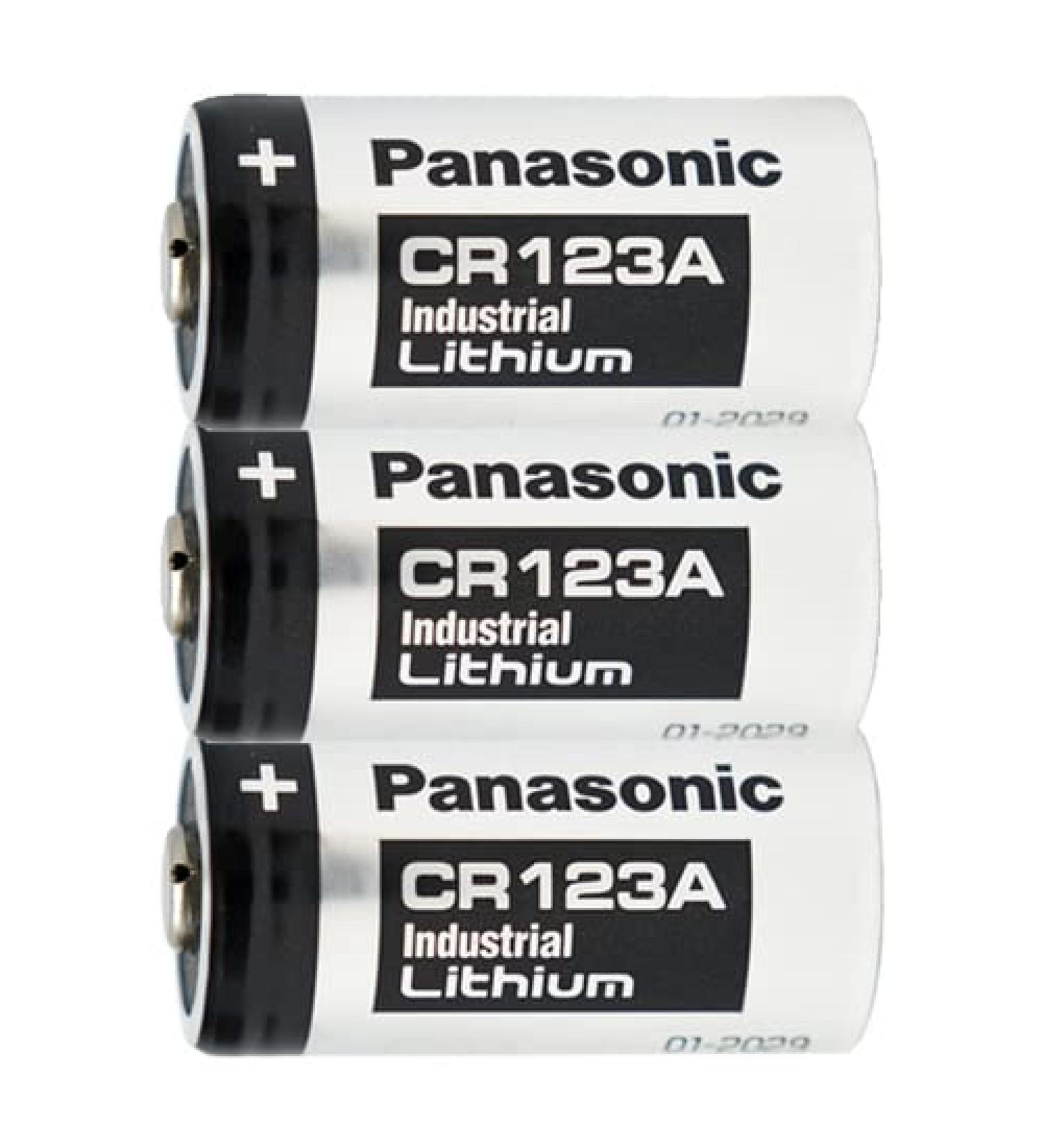 DUSLAN 3-Pack for Panasonic CR123A 3V Lithium Batteries + Bonus 4-Pack AAA Alkaline Batteries