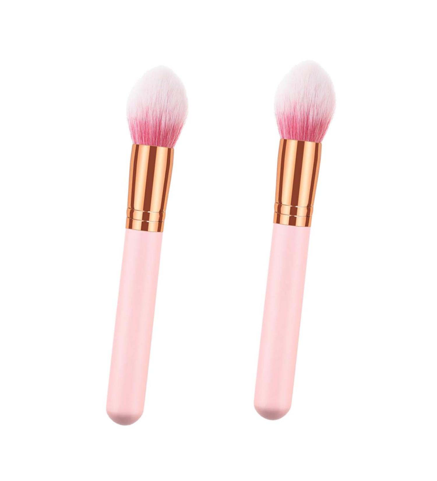 FOYTOKI 2pcs Powder Brush Makeup Brush for Woman Cosmetic Brush Professional Makeup Brush Highlighter Wooden - Buy Online on GoSupps.com