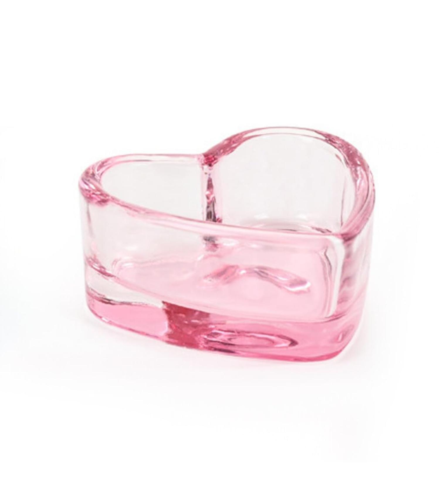 minkissy Nail Dappen Cup Heart Shape Dappen Dish Cups Acrylic Nail Dish Bowl Monomer Dish Glass Decorative Nail Brush Cup Manicure Tool Supply Pink - Buy Online on GoSupps.com
