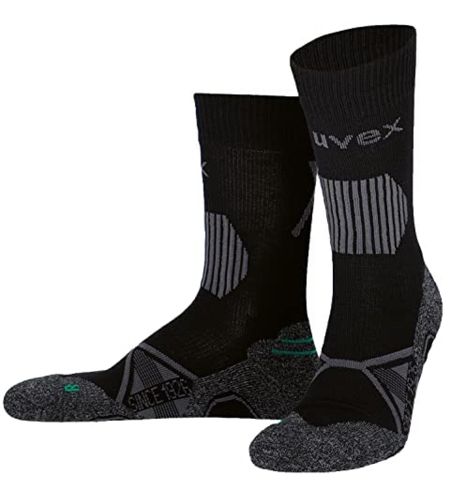 uvex ADA Hiking Socks for Men & Women - Breathable Heel Padding Black/Moss Green Size 39-42 - Buy Online on GoSupps.com