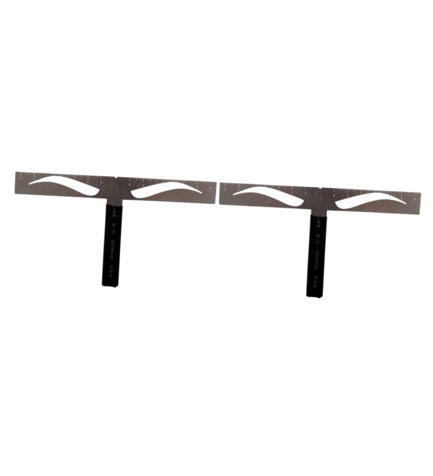 Beavorty 2pcs Eyebrow Ruler Stencil Eyebrow Drawing Tool Brow Stencils Template Balance Positioning Ruler - Buy Online on GoSupps.com