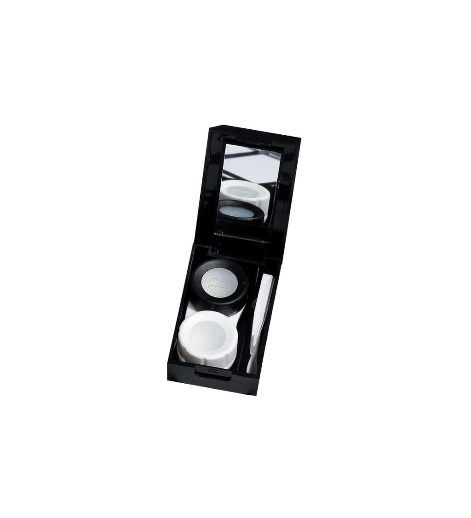 Compact Cute Black Contact Lens Case for Girls | Portable Double Housing - Mini Personality Design - Buy Online on GoSupps.com