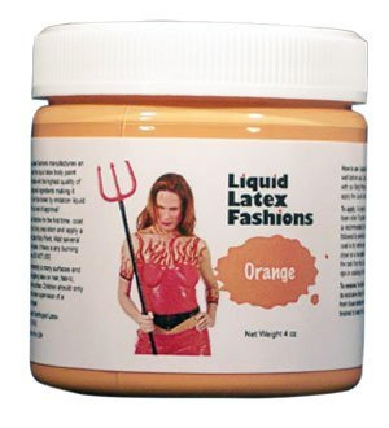 Liquid Latex Fashions- Ammonia Free Halloween Body Finishing Paint Ideal for Art Theater Parties School Plays Cosplays and Concerts Orange- 8 oz
