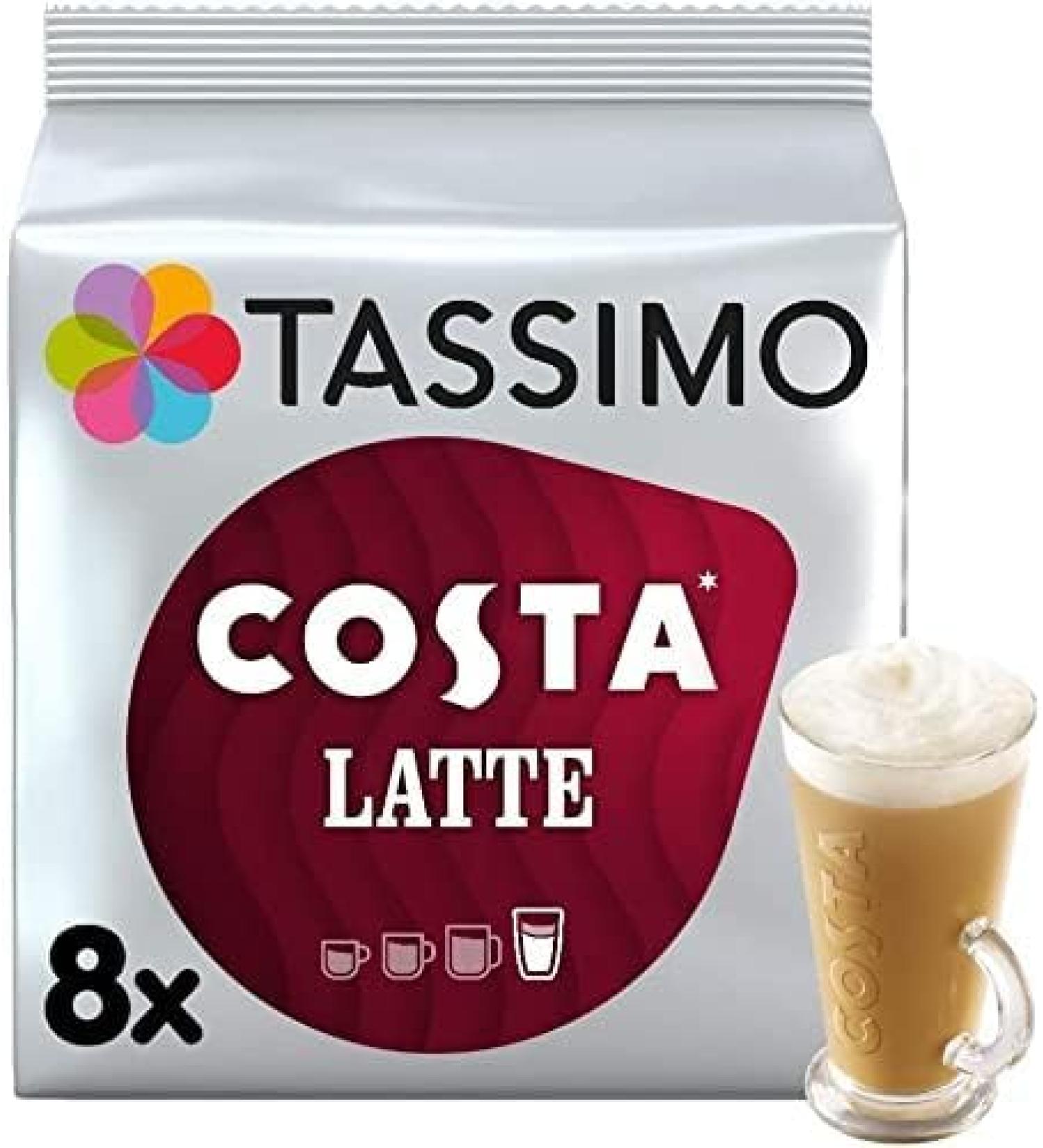 Tassimo Costa Latte Pods 16 T-Discs 8 Drinks - Buy Online on GoSupps.com
