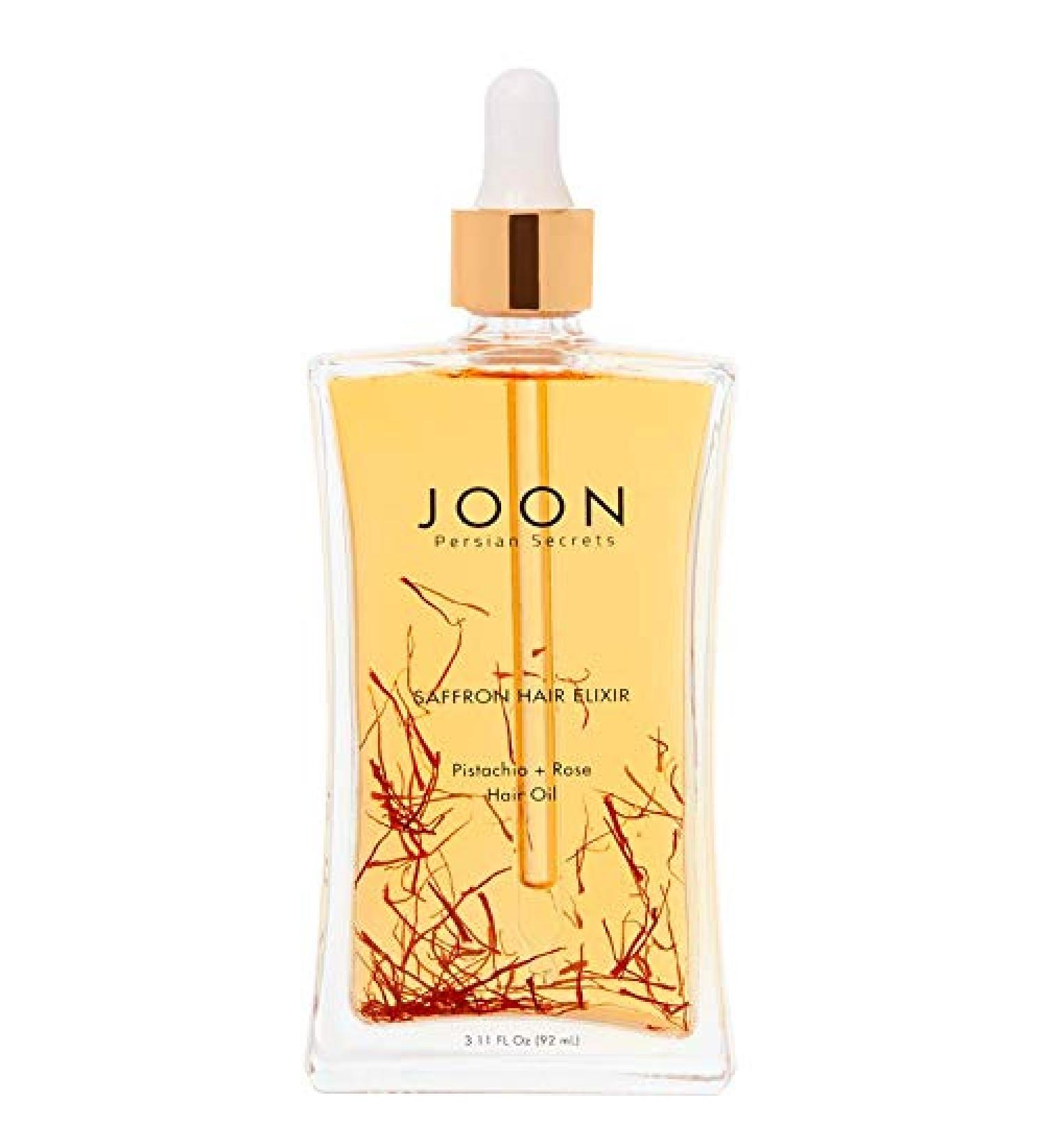 Joon Saffron Hair Elixir Pistachio + Rose Hair Oil 3.11 Fl. Oz. - Nourishing Hair Treatment - Buy Online on GoSupps.com