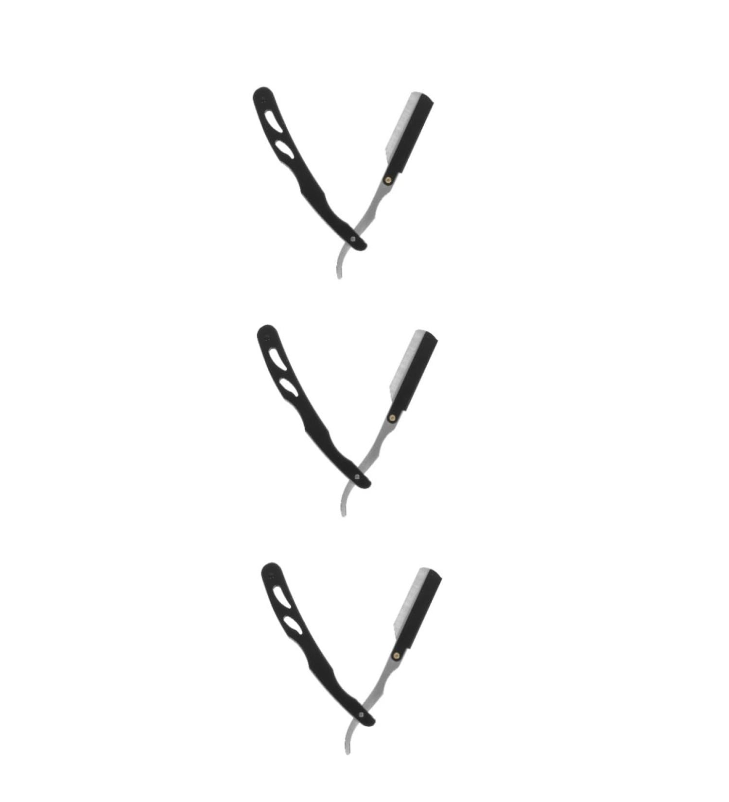 Beaupretty 3-Pack Stainless Steel Razors - Rustproof Beard Cutter for Men - Vintage Style Shaving Knives - Buy Online on GoSupps.com