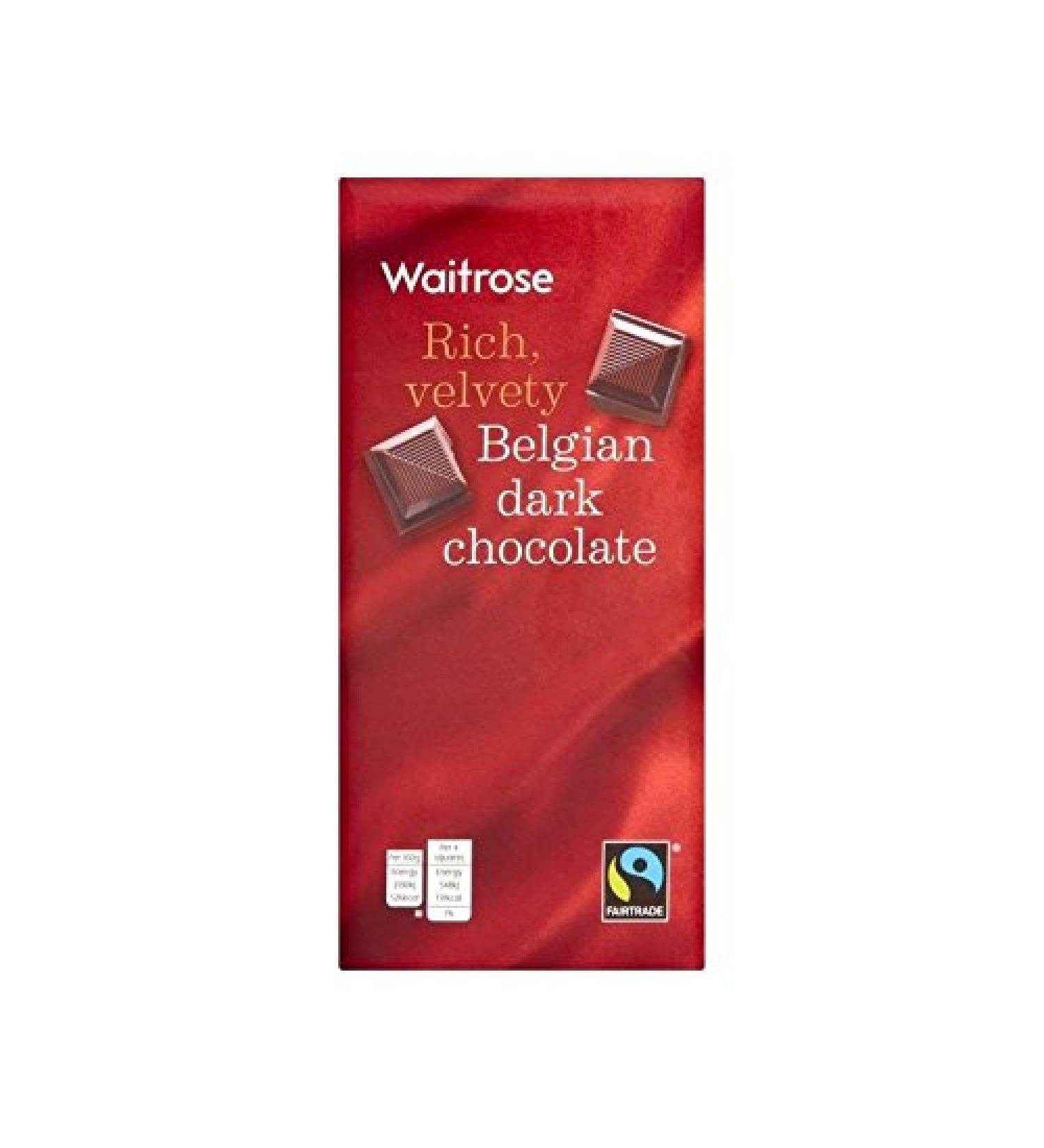 Belgian Dark Chocolate Waitrose 200g - Pack of 4