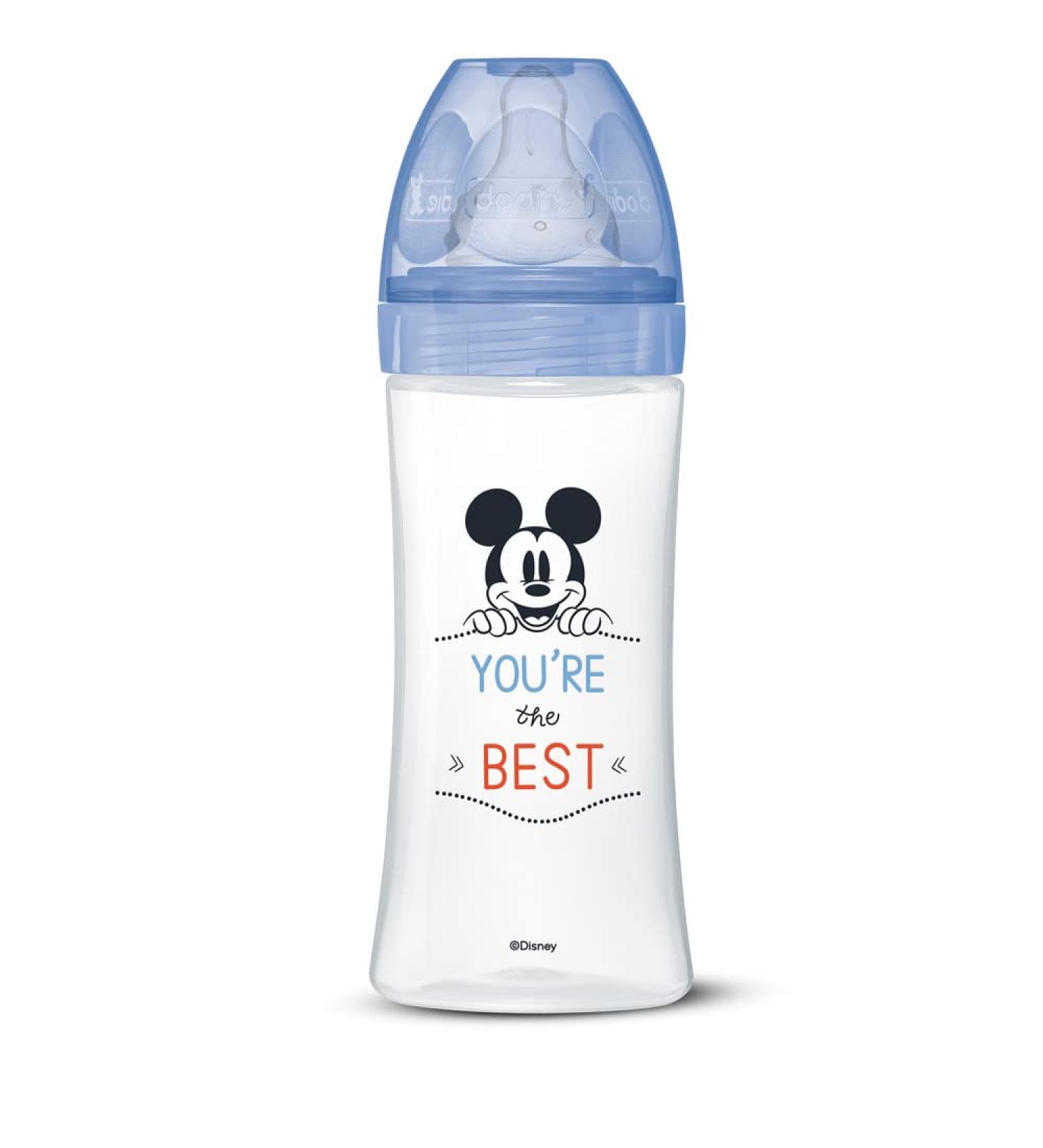 Dodie Anti-Colic Initiation+ Baby Bottle Minnie 330 ml 6 months Round Teat Flow 3 - Buy Online on GoSupps.com