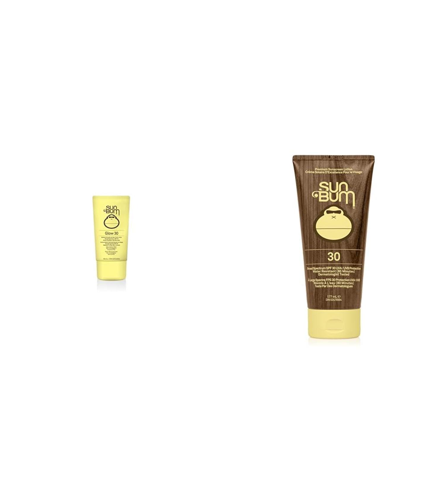 Sun Bum Original SPF 30 Glow Sunscreen Lotion Vegan and Reef Friendly (Octinoxate & Oxybenzone Free) & Original SPF 30 Moisturizing Sunscreen Lotion | Vegan and Reef Friendly Broad Spectrum UVA/U SUNSCREEN + SUNSCREEN 25-40630 - Buy Online on GoSupps.com