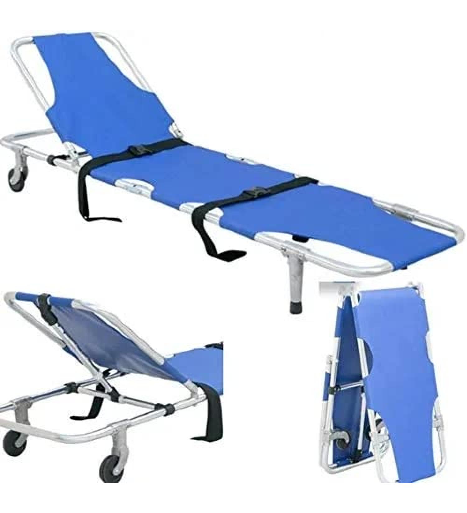 Folding Compact Stretcher Portable Stretcher with Wheels Weight Capacity 350 Lb for Hospital Clinic Home Sports Venues Ambulance - Buy Online on GoSupps.com