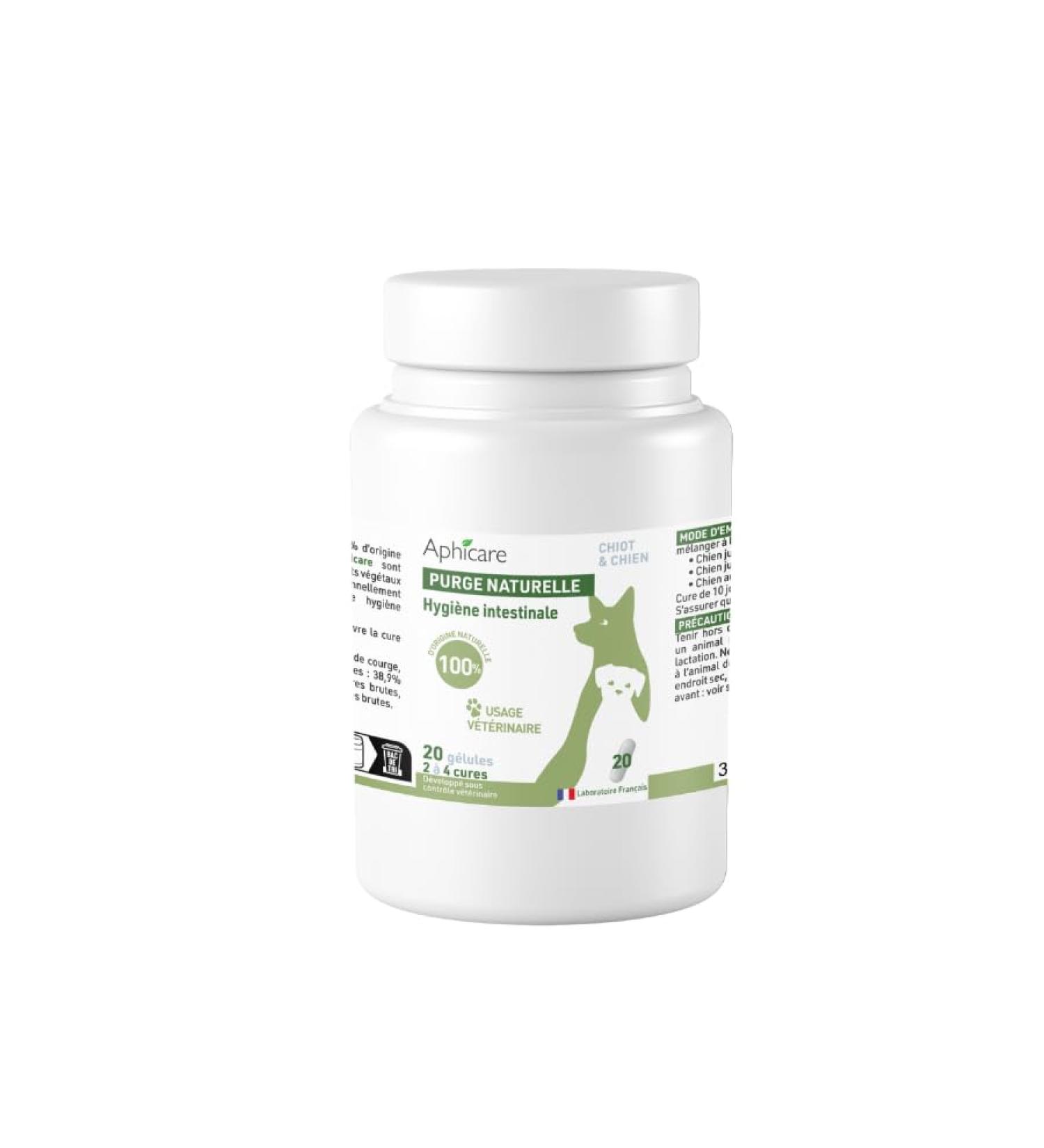 APHICARE - Intestinal hygiene - Intestinal comfort - 20 capsules - Brewer's yeast - 3 plant extracts - Food supplement - Dog and puppy - Made in France - Buy Online on GoSupps.com
