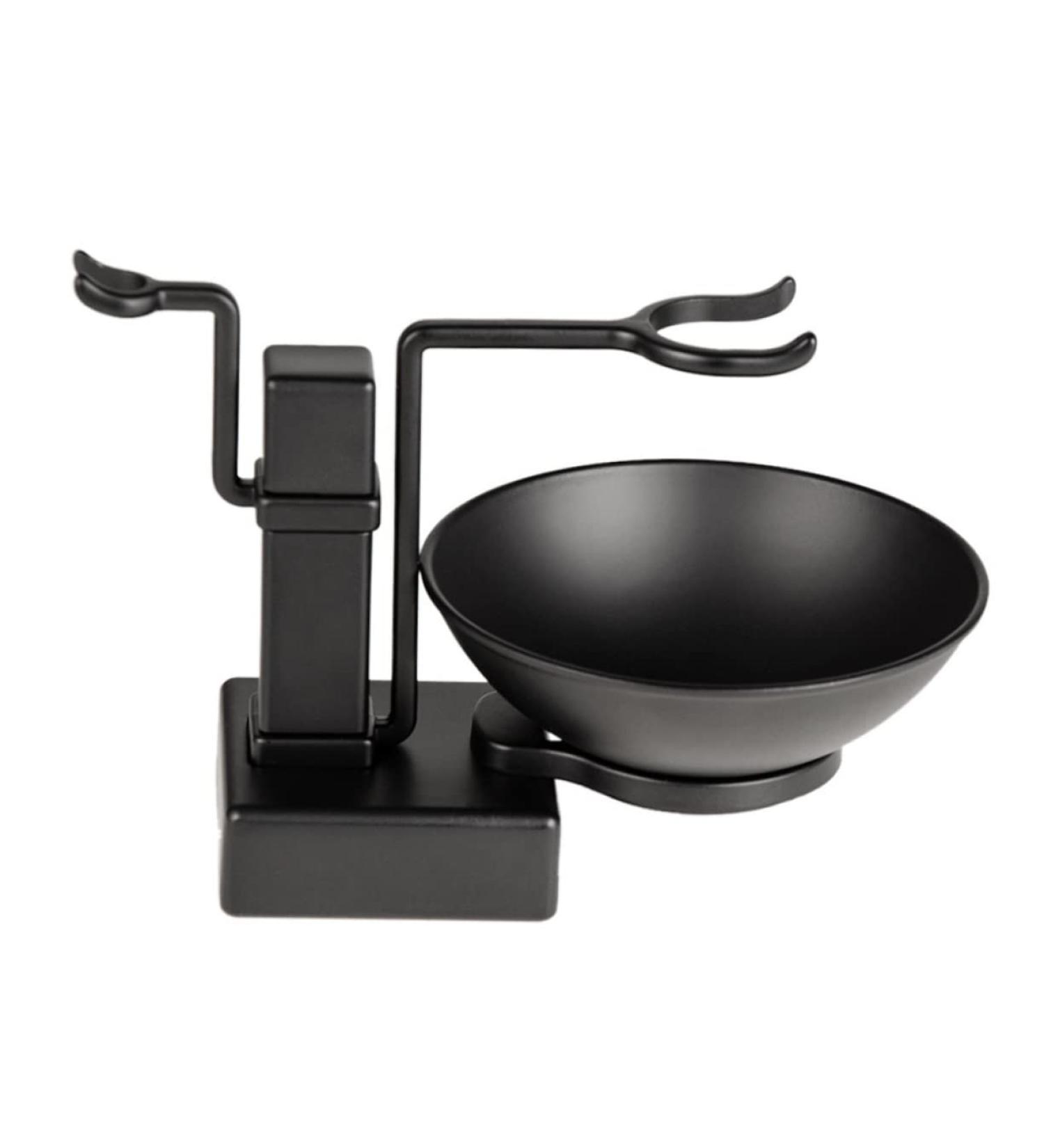 Angoily Stainless Steel Shaving Bowl & Brush Holder - 2-Stall Rapid Rack for Men | Ideal for Home & Hotel Use - Buy Online on GoSupps.com